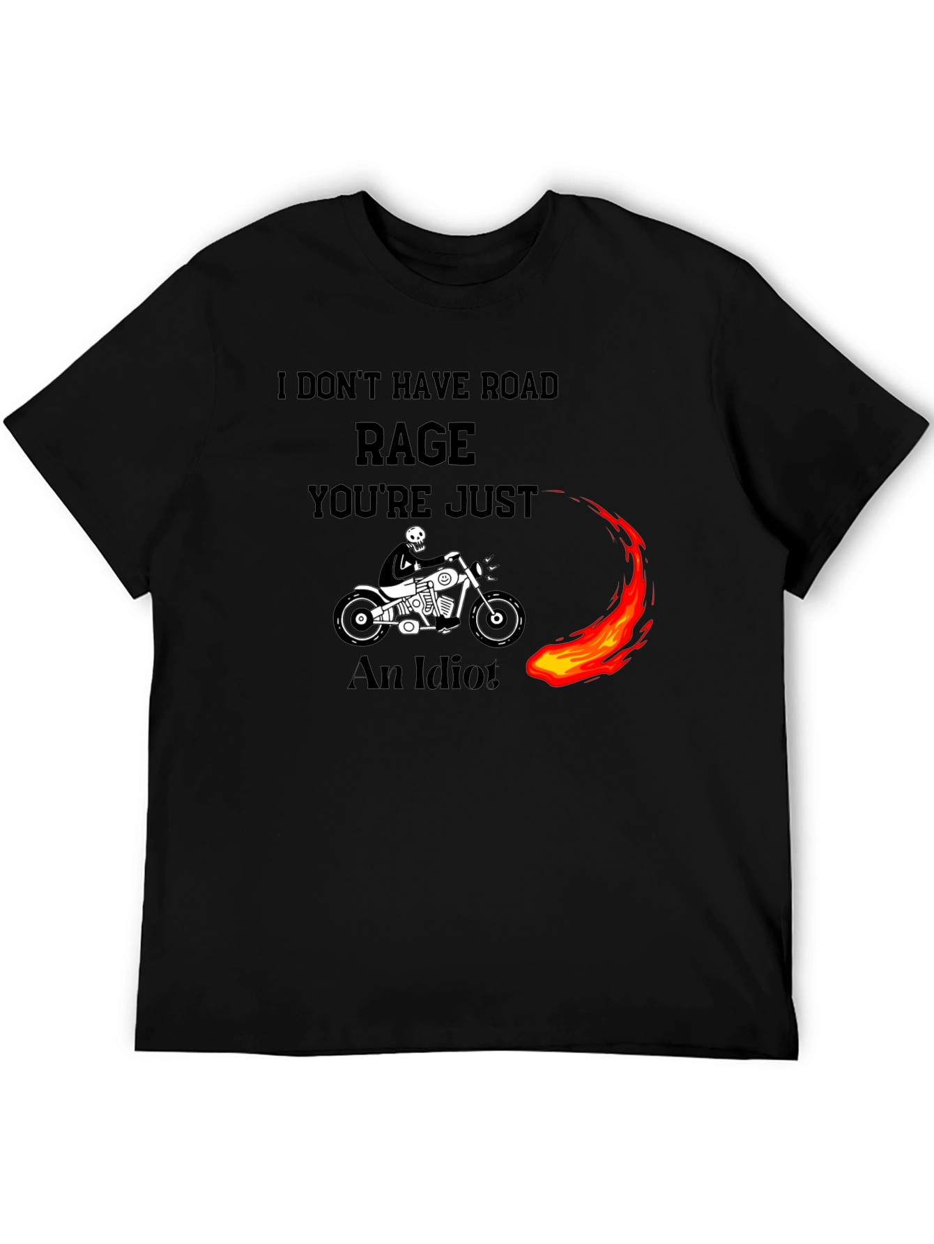 Road Rage Skeleton Biker T-Shirt