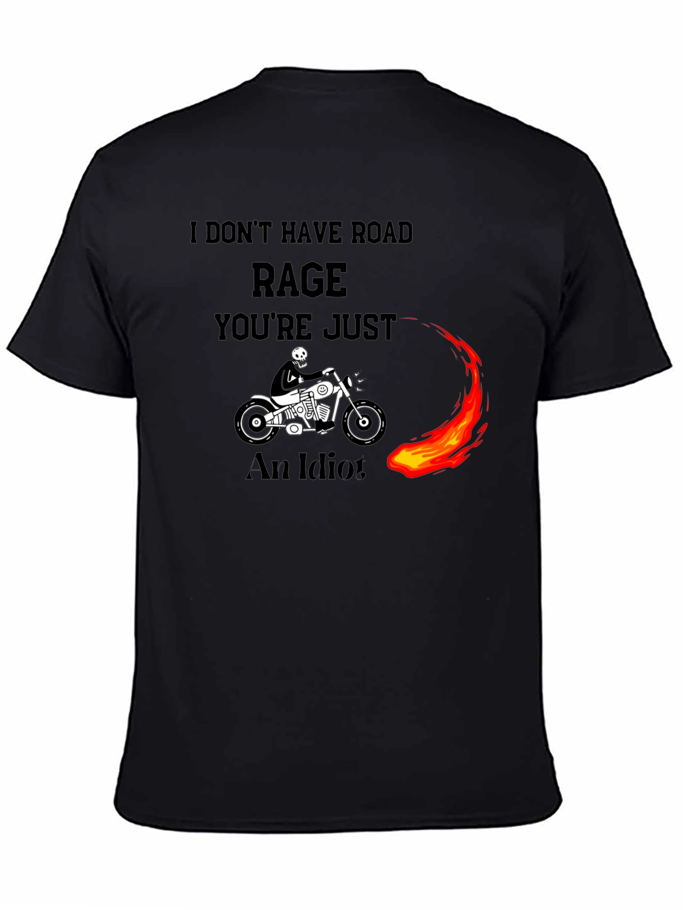 Road Rage Skeleton Biker T-Shirt