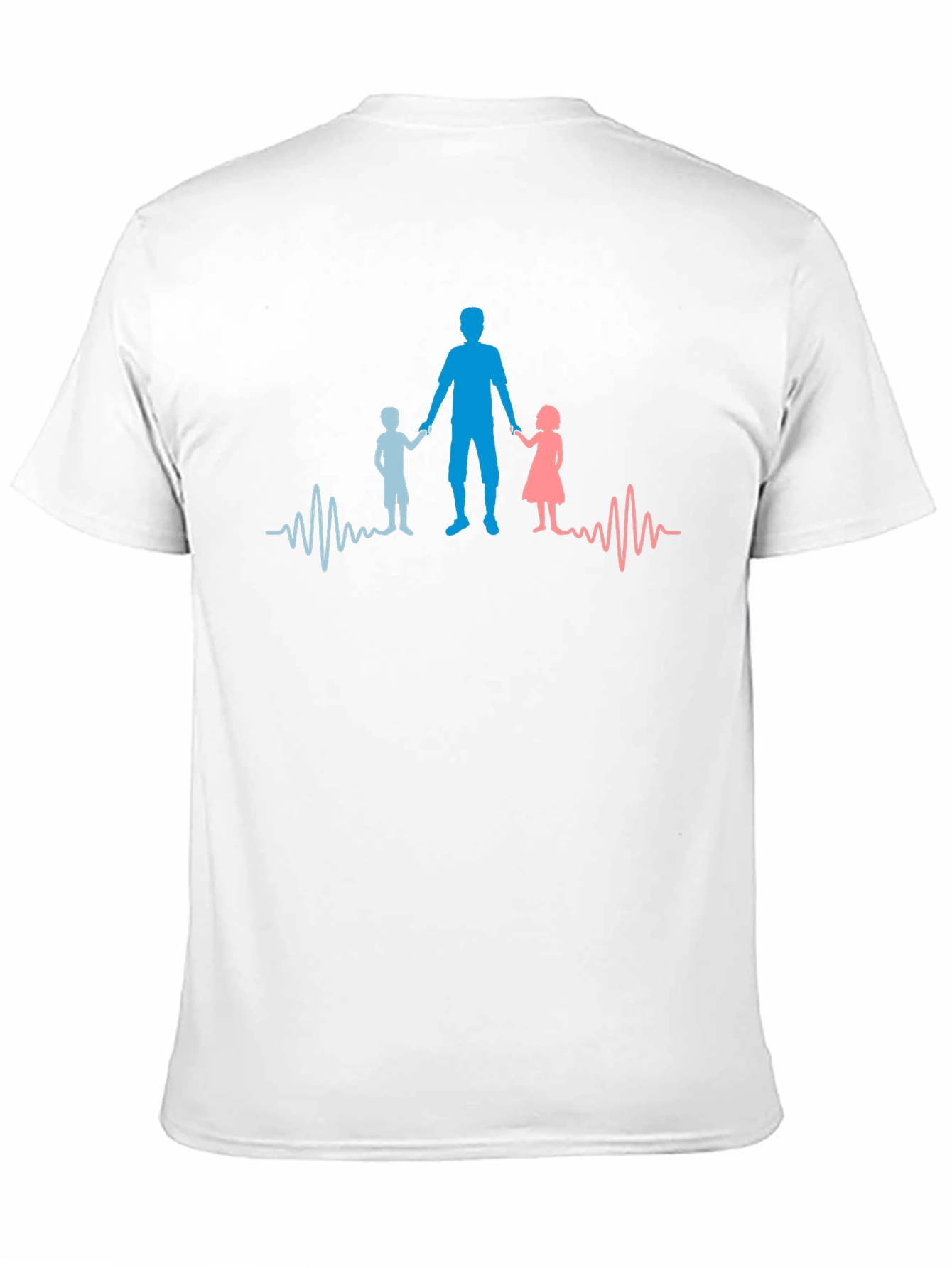 Dad & Kids Heartbeat Graphic Tee
