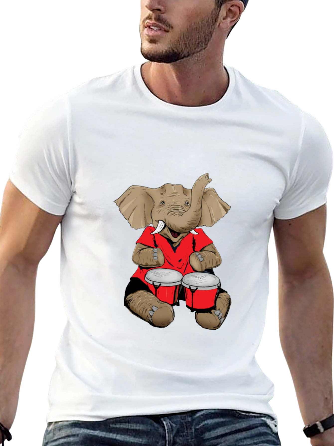 Elephant Drummer Graphic Tee