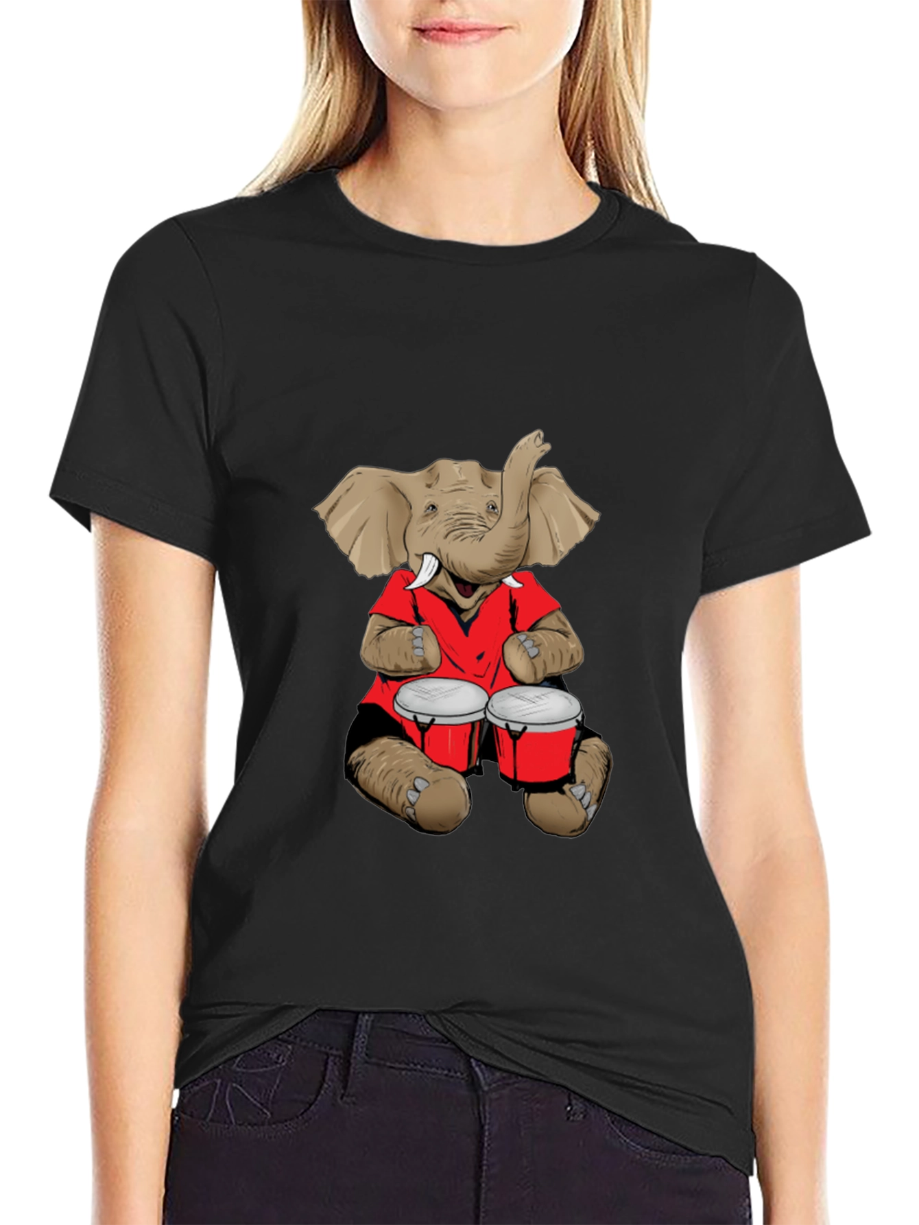 Elephant Drummer Graphic Tee