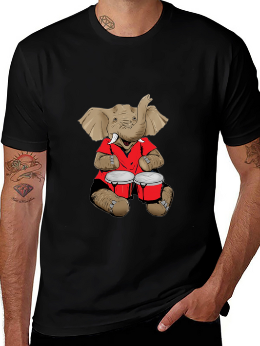 Elephant Drummer Graphic Tee