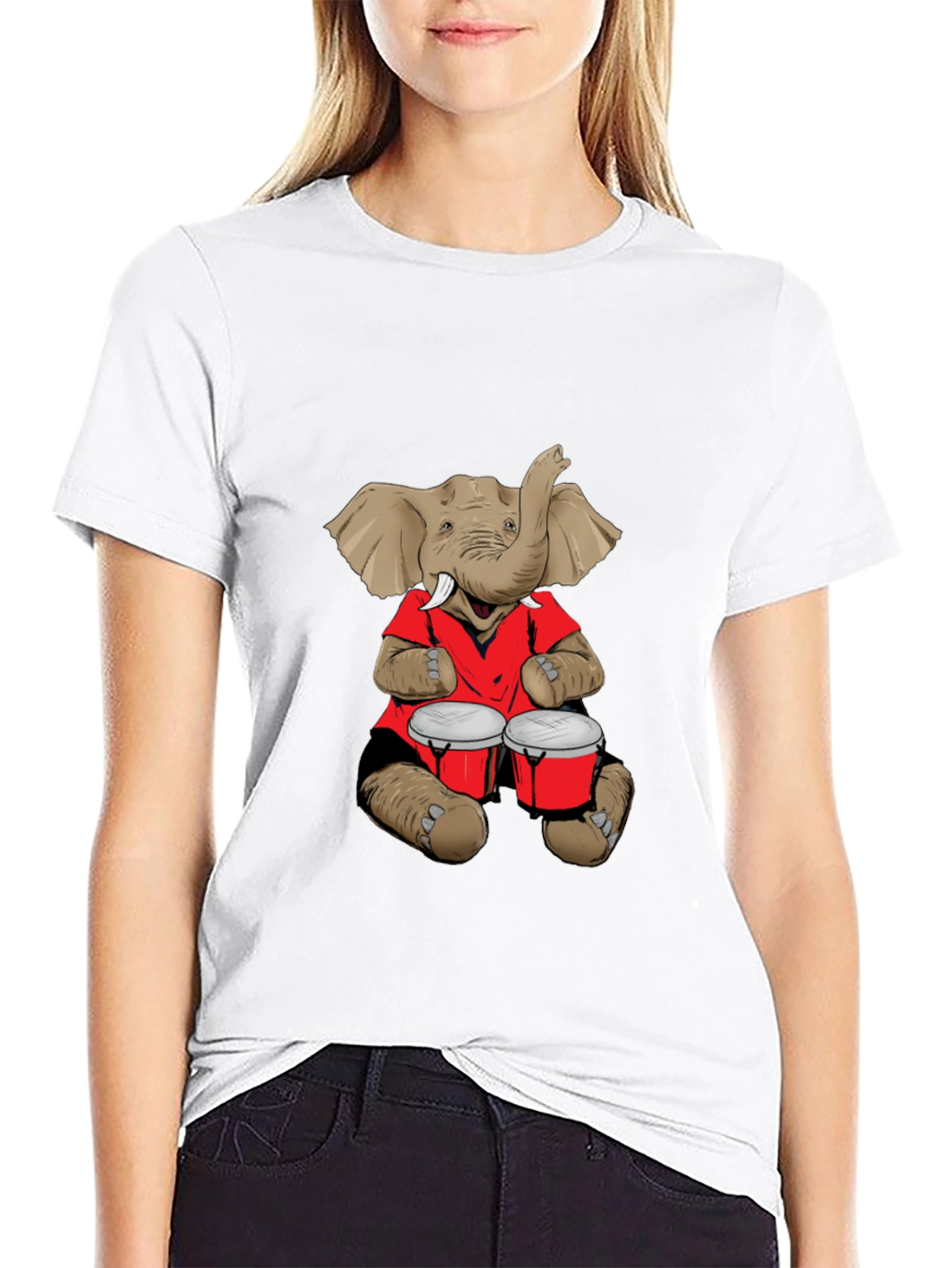 Elephant Drummer Graphic Tee