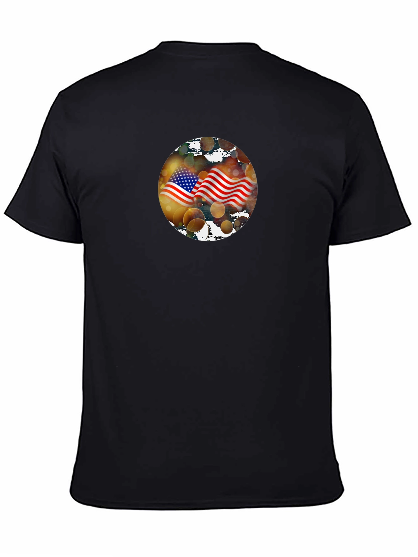 American Flag Graphic Black T-Shirt