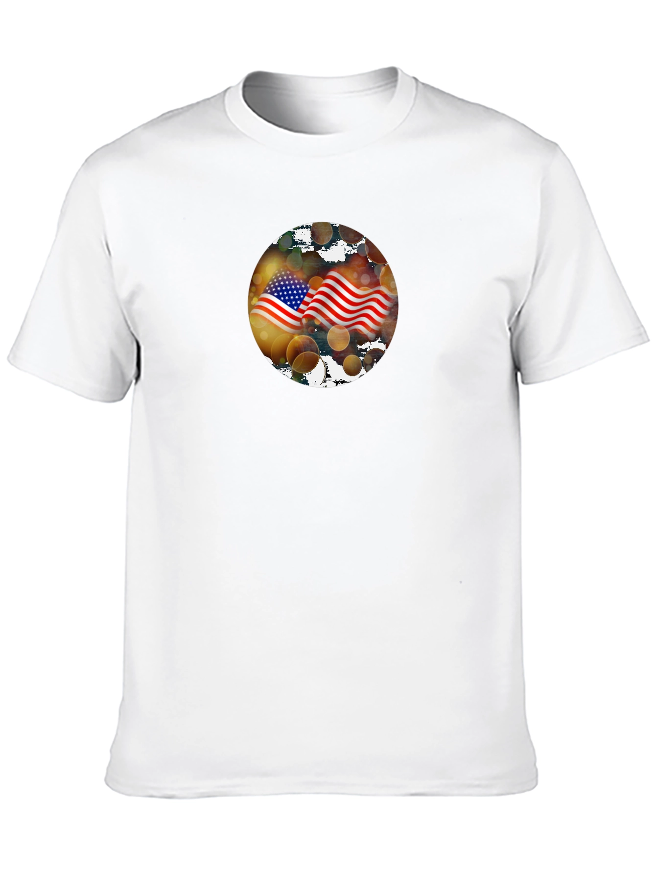 American Flag Graphic Black T-Shirt