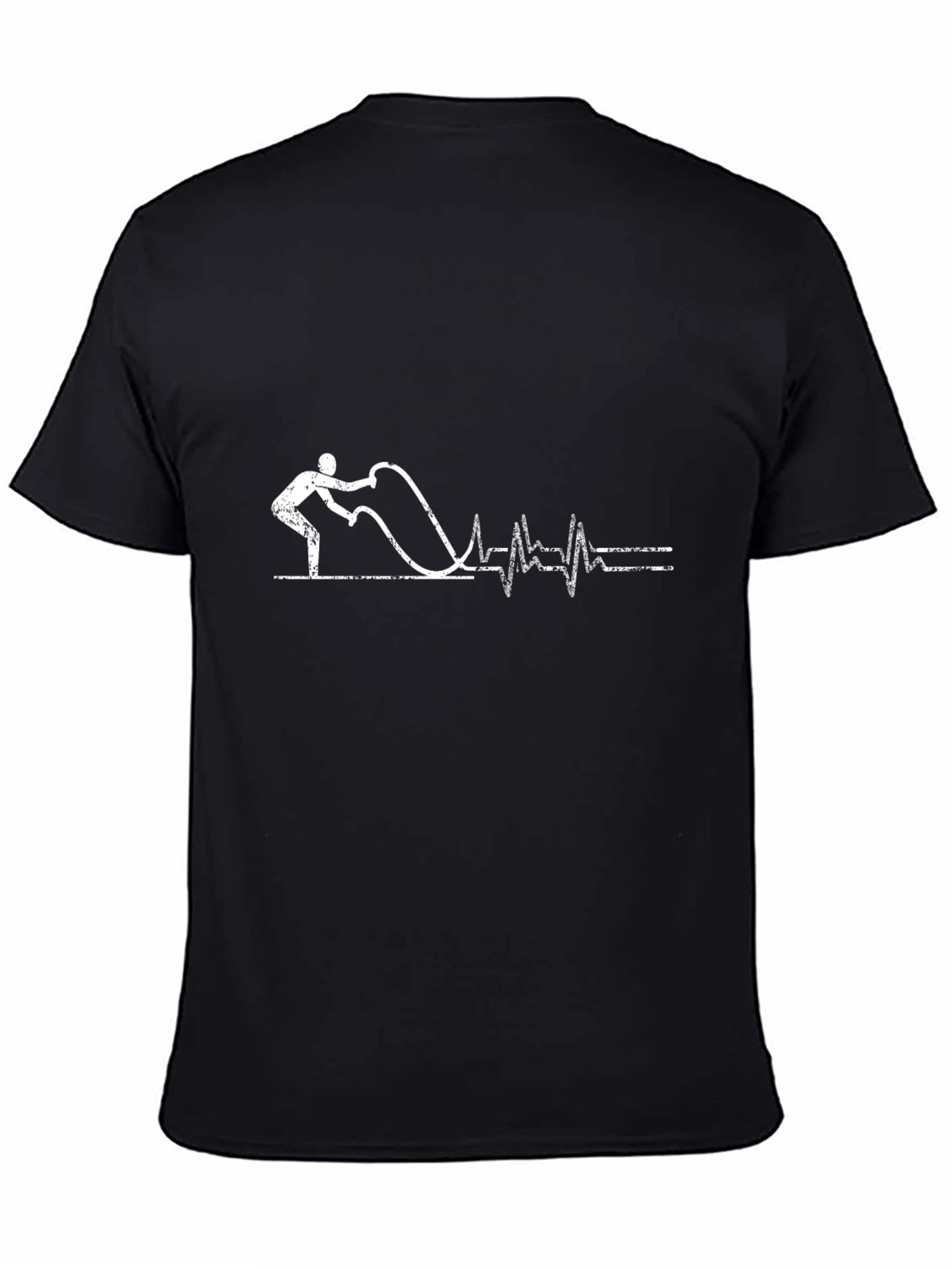 Workout Heartbeat T-Shirt - Fitness Rope Design