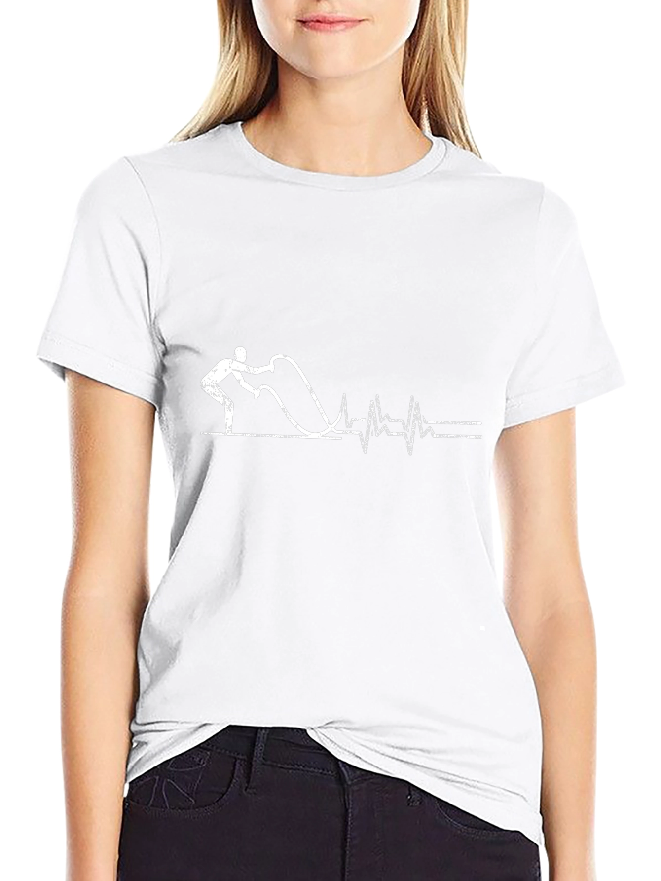 Workout Heartbeat T-Shirt - Fitness Rope Design