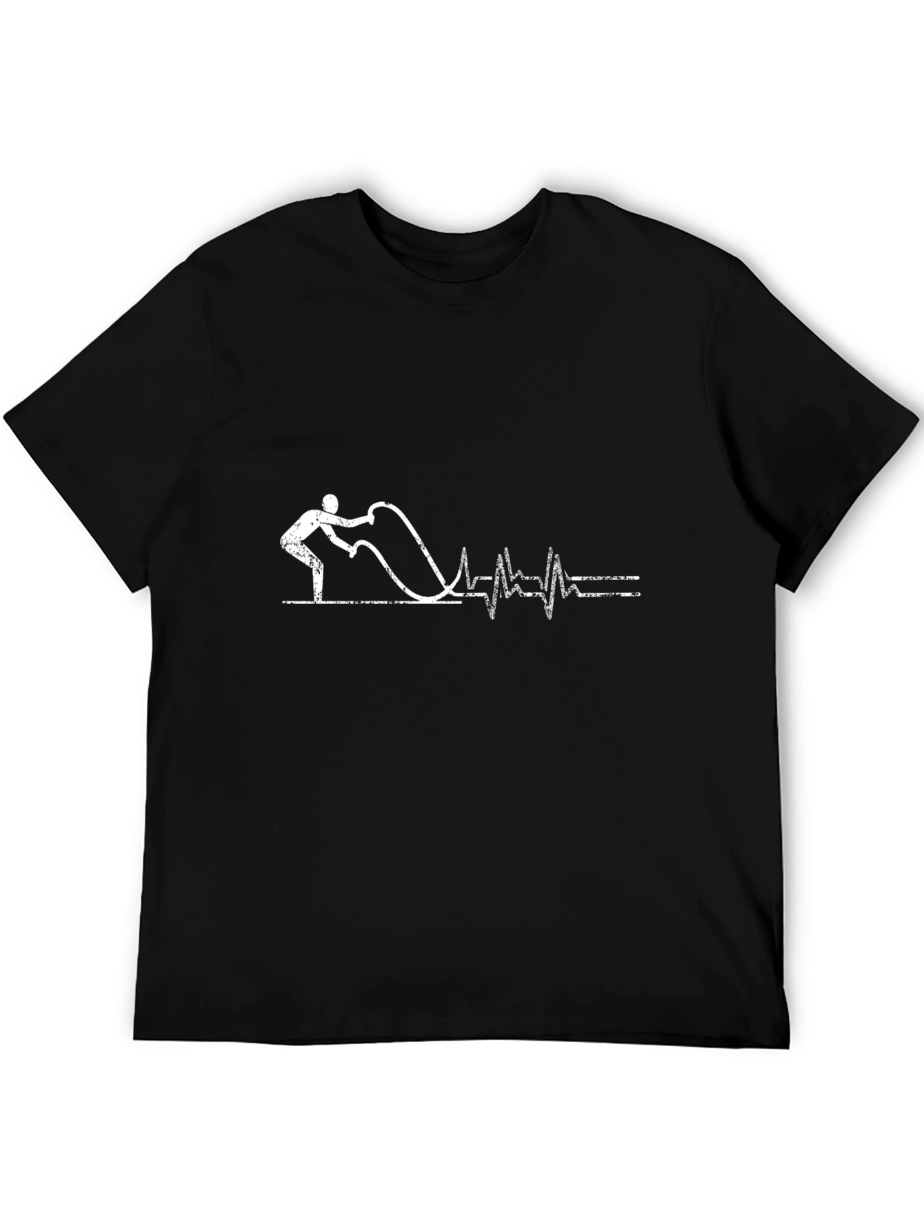Workout Heartbeat T-Shirt - Fitness Rope Design