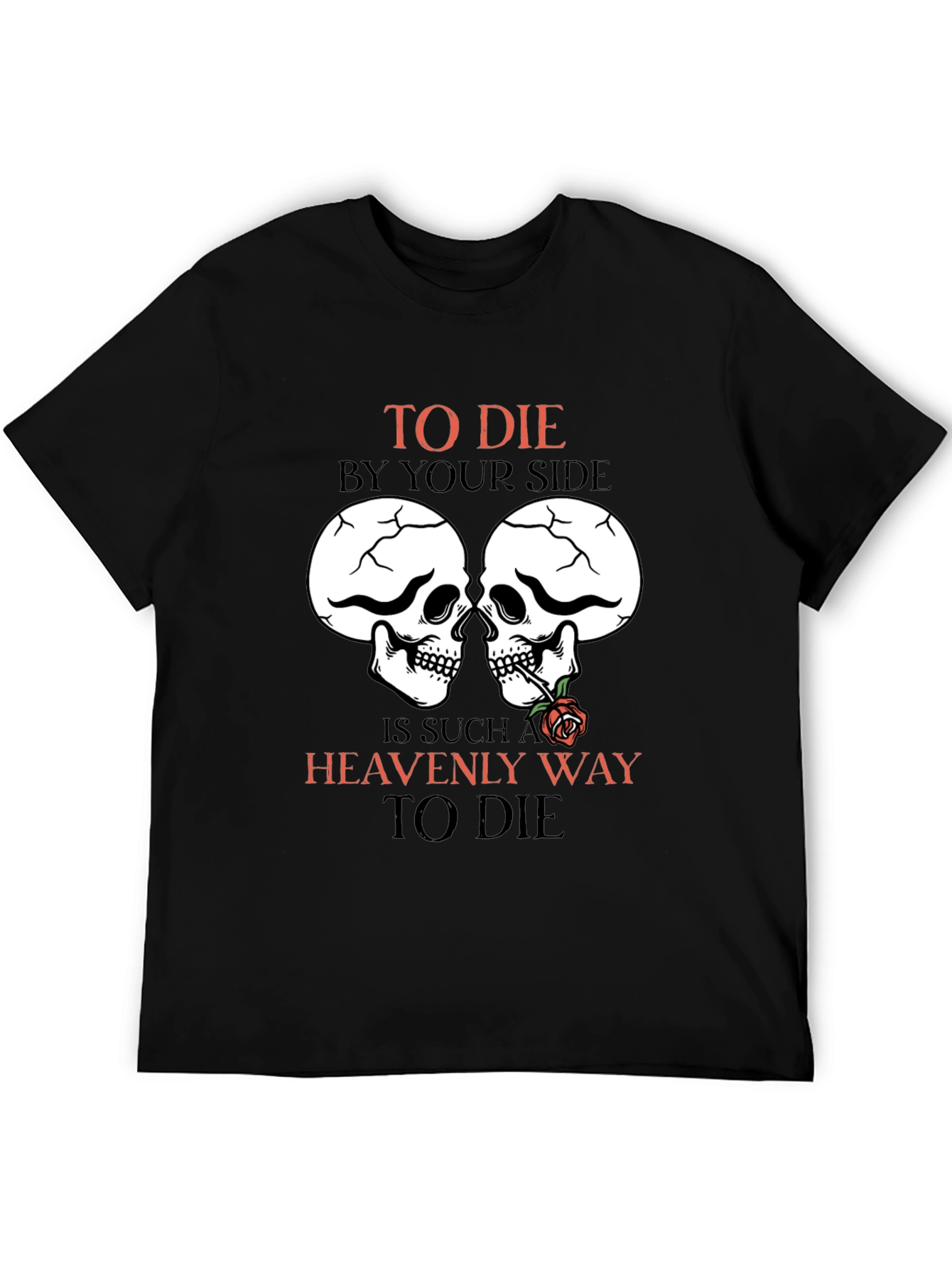 Skull & Rose Graphic Tee - Romantic Goth Style