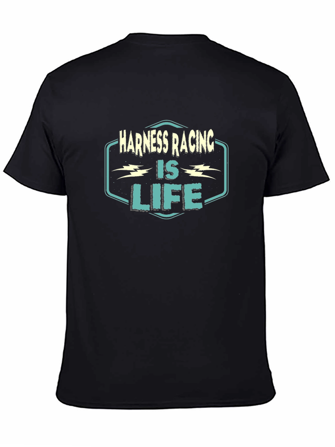 Harness Racing is Life Black T-Shirt