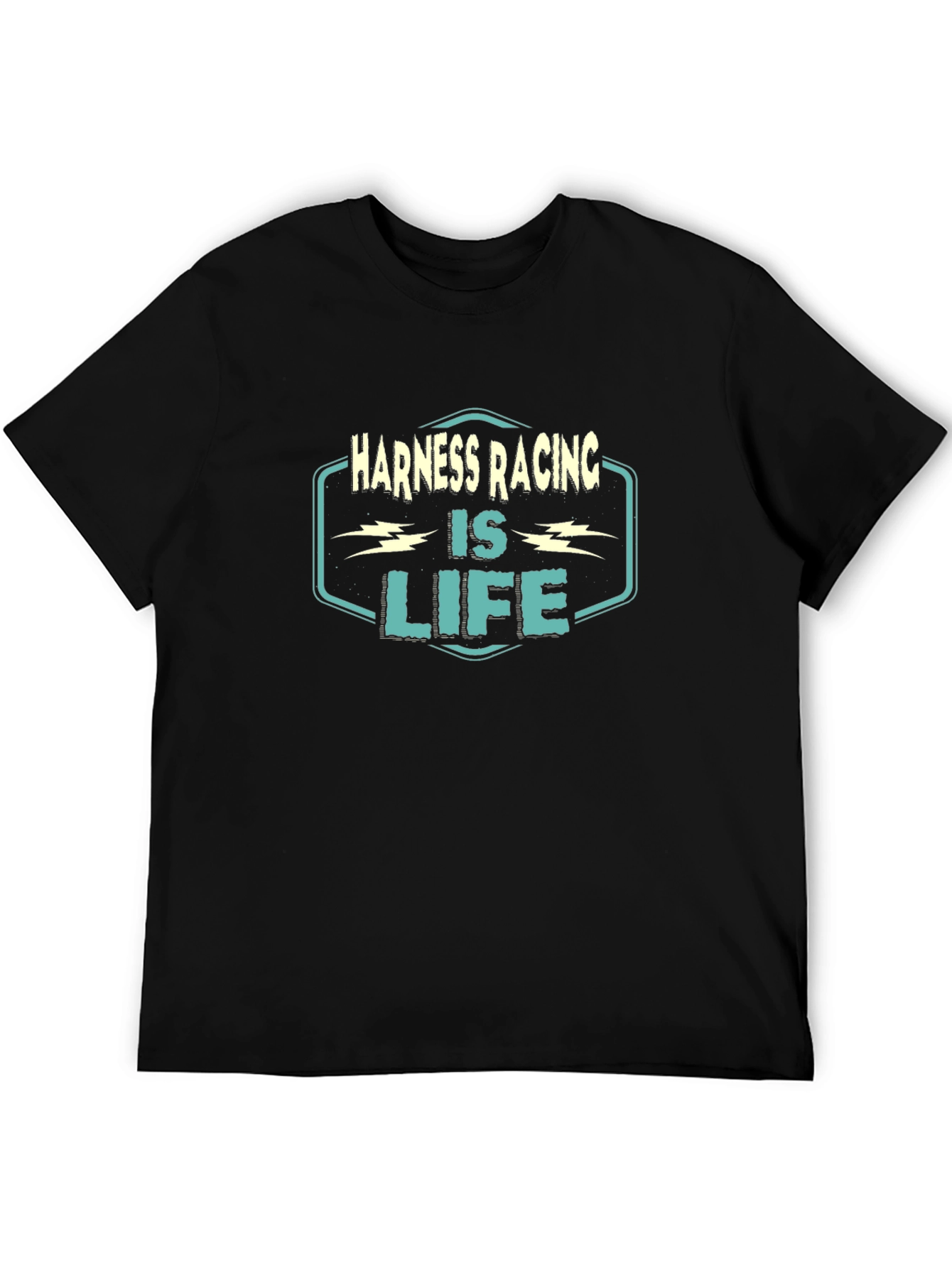 Harness Racing is Life Black T-Shirt