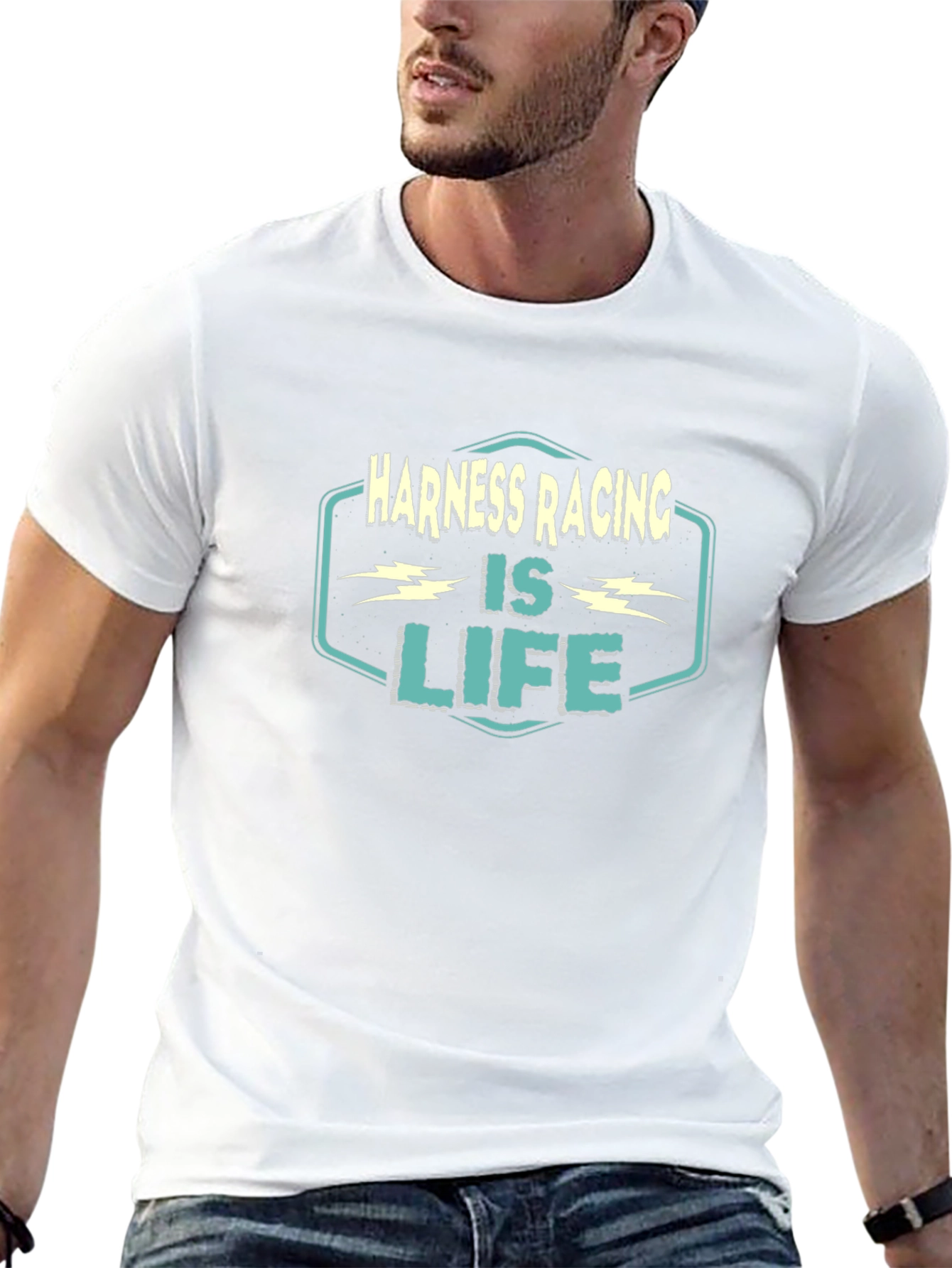 Harness Racing is Life Black T-Shirt