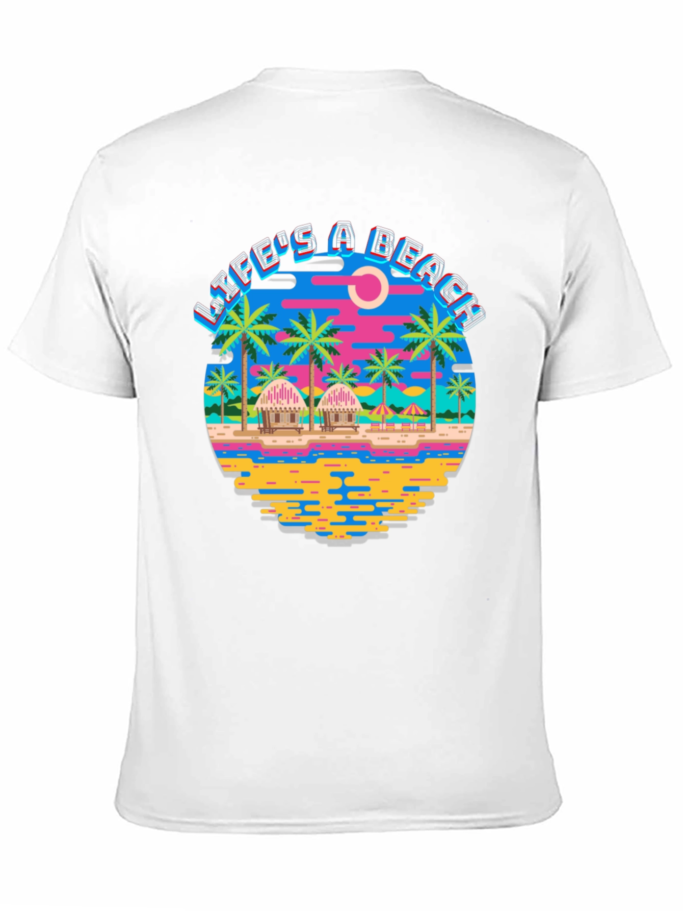 Lifes a Beach Graphic Tee - Tropical Getaway Shirt