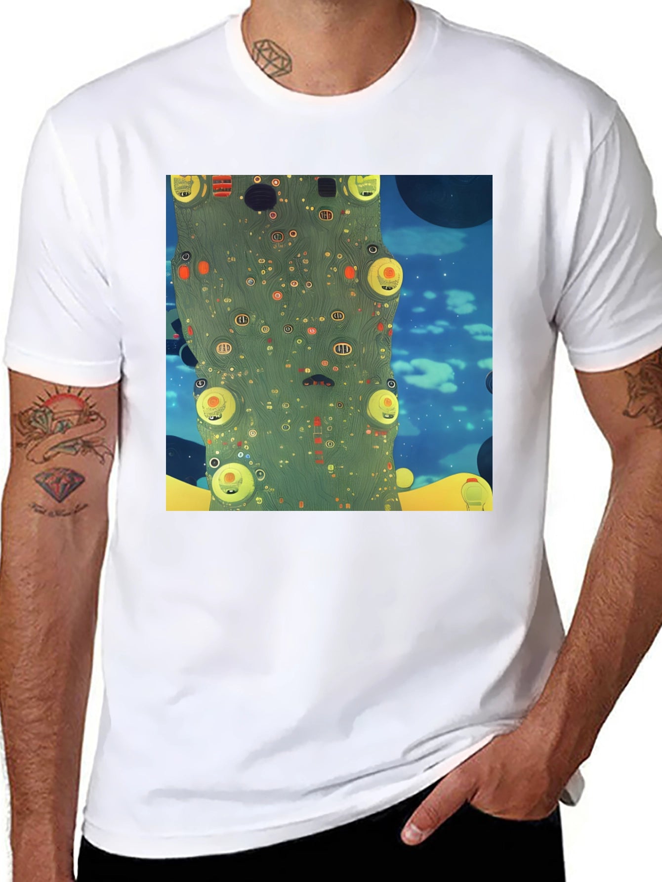 Abstract World Print Tee