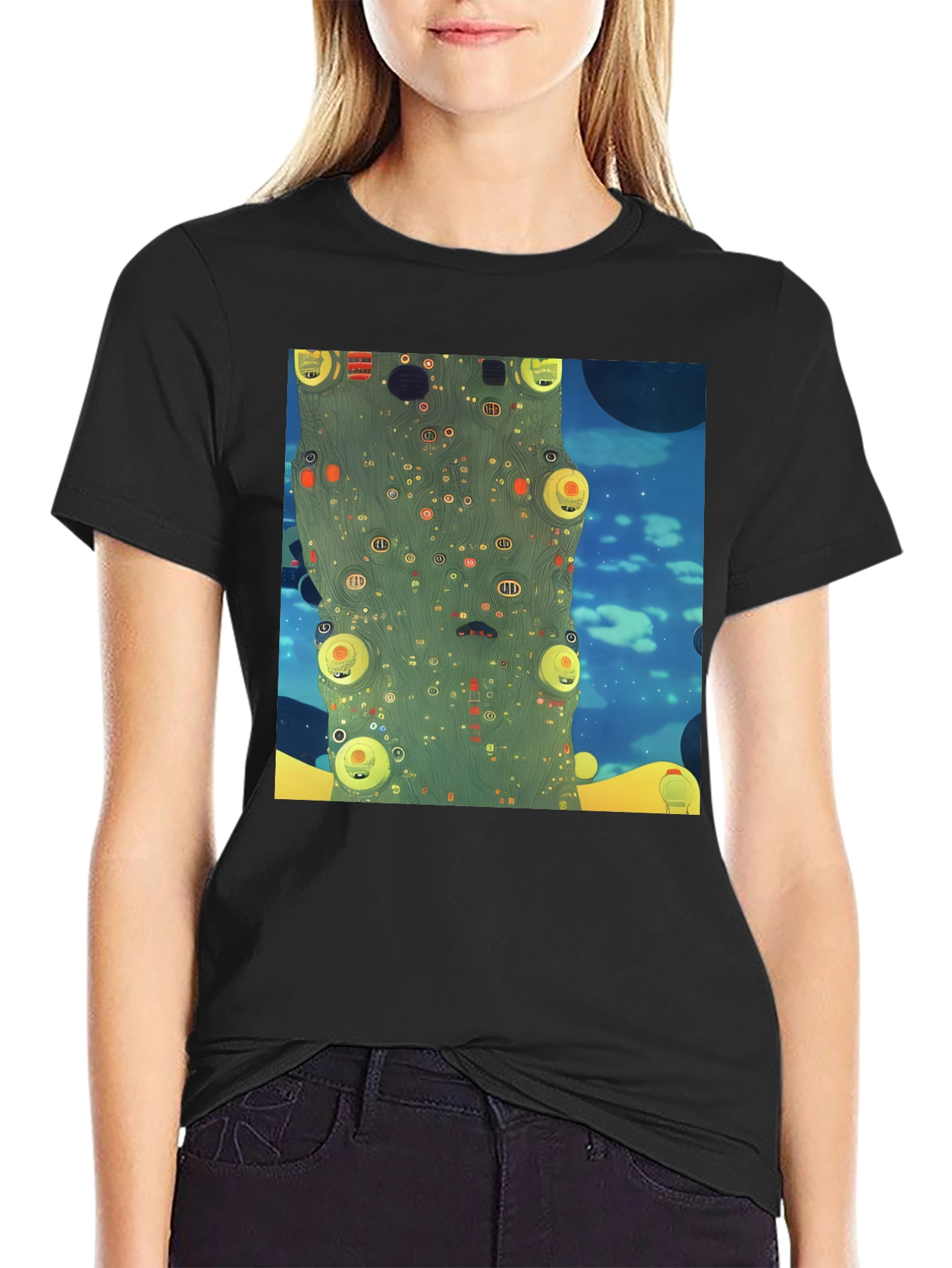Abstract World Print Tee