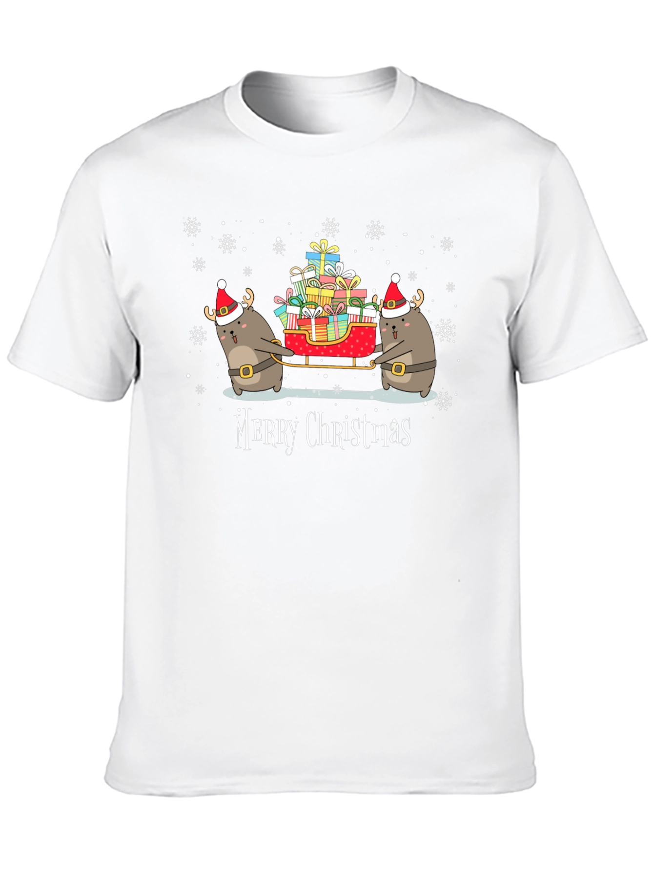 Festive Holiday Black Graphic T-Shirt