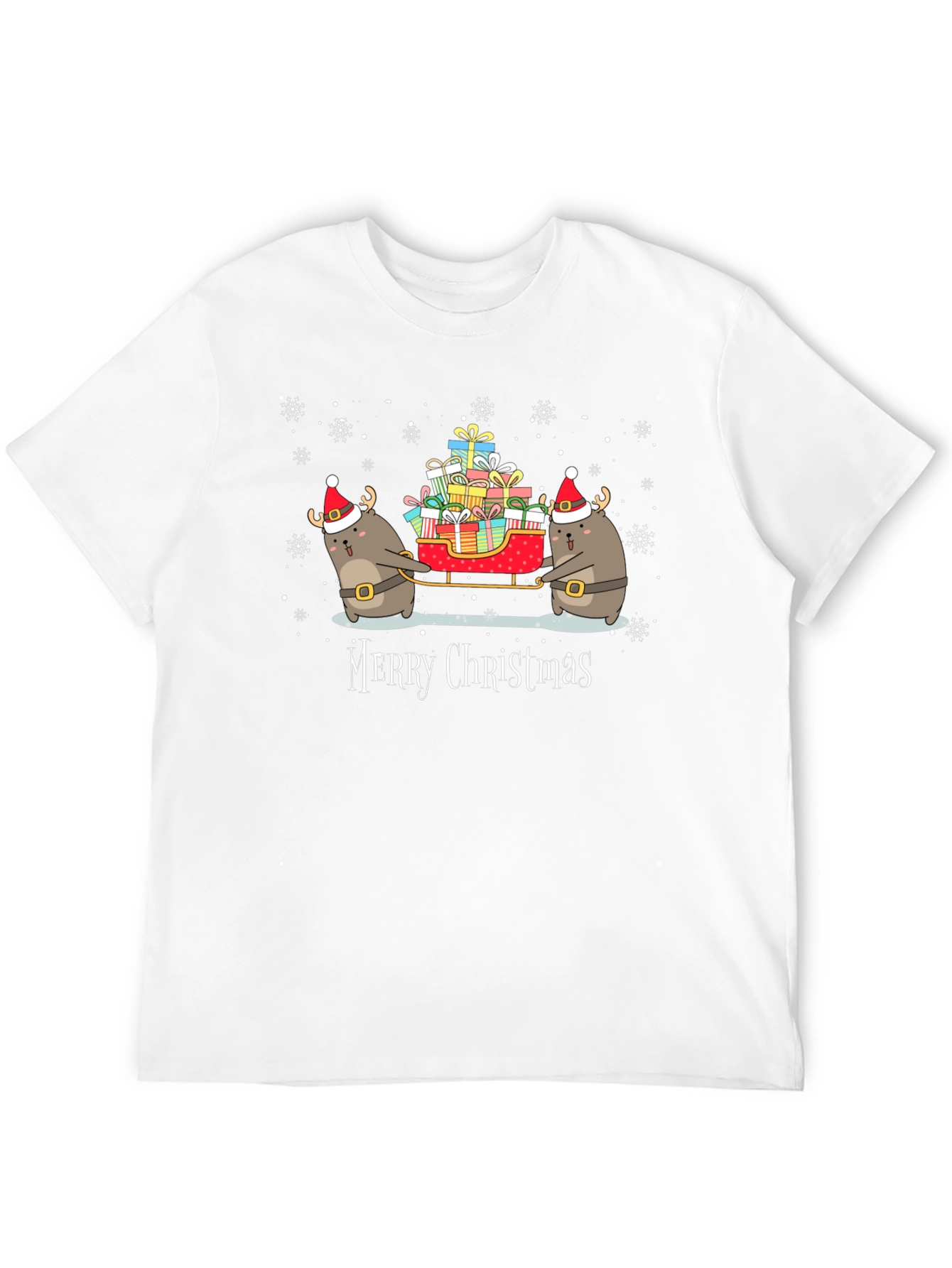 Festive Holiday Black Graphic T-Shirt