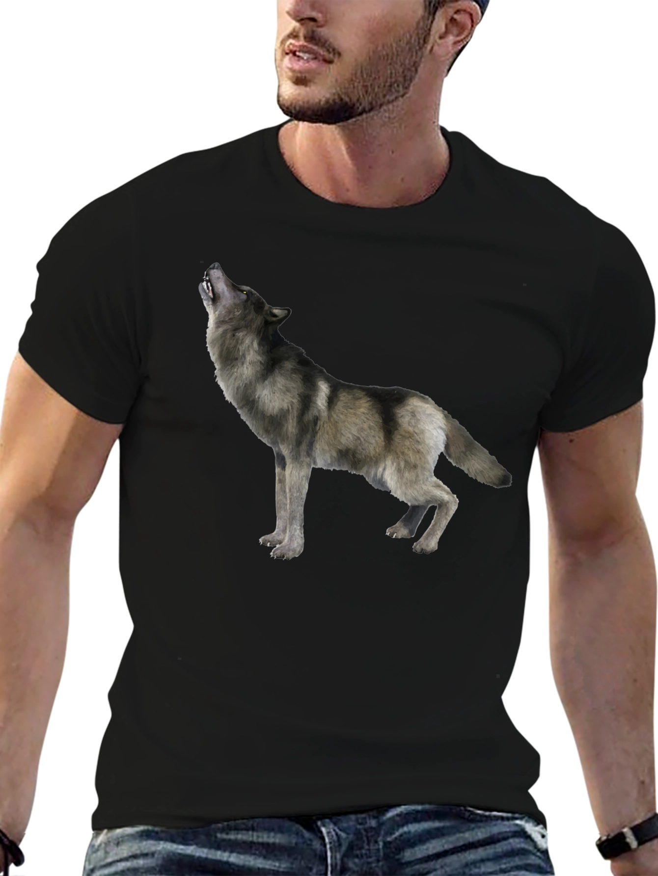 Black Wolf Graphic Tee - Mens Short Sleeve
