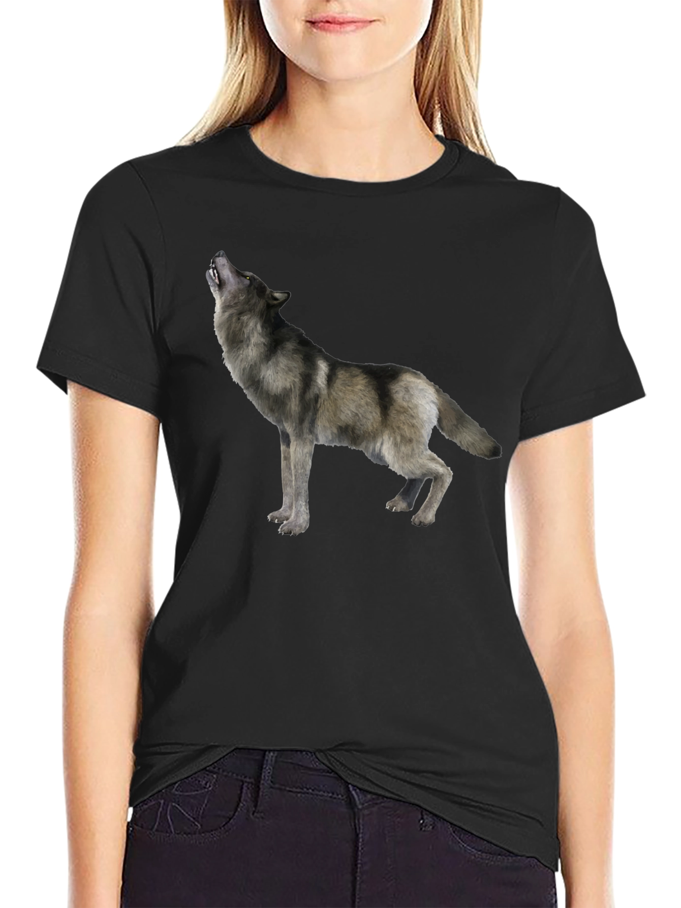 Black Wolf Graphic Tee - Mens Short Sleeve
