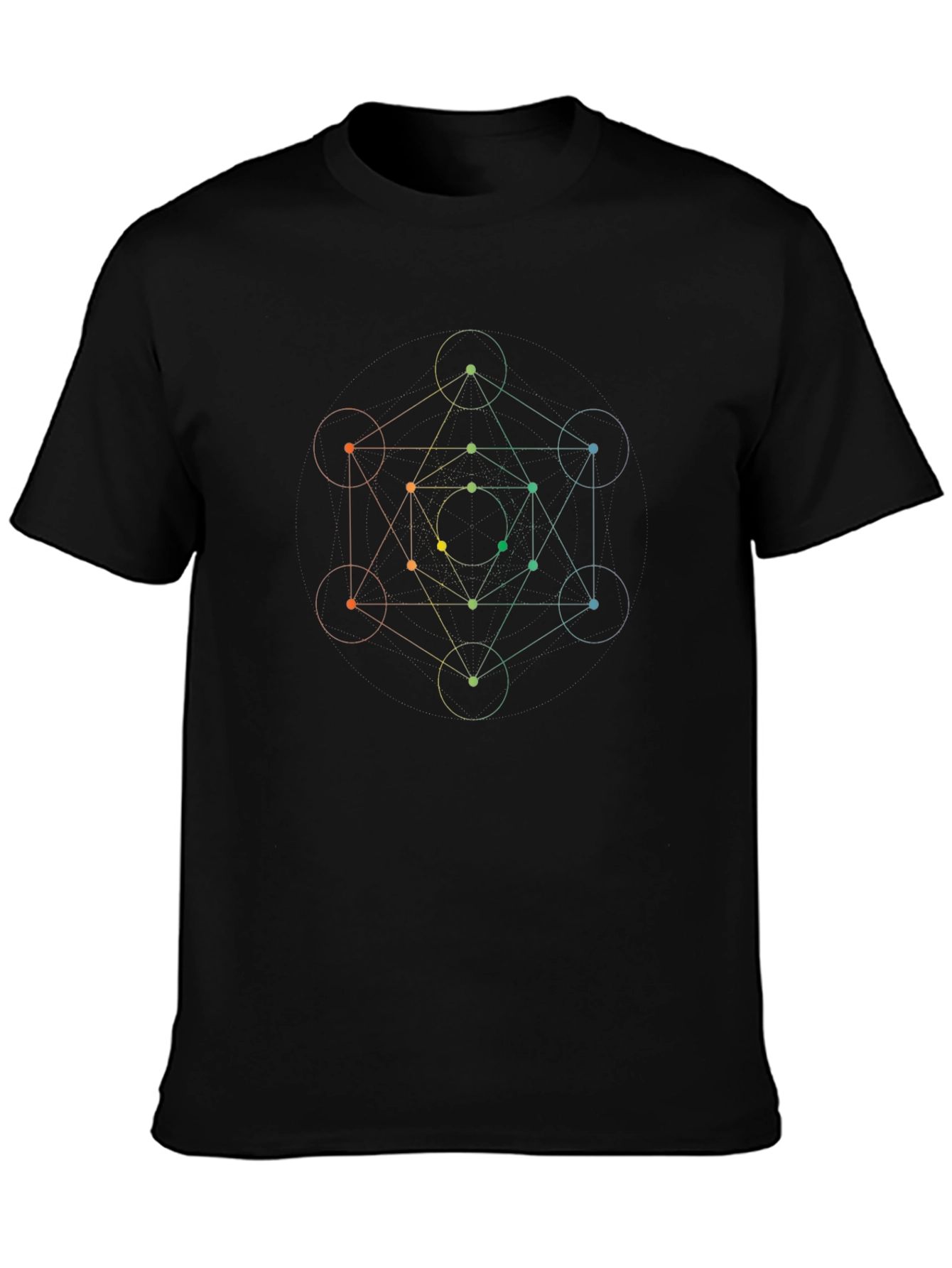Geometric Design Black T-Shirt
