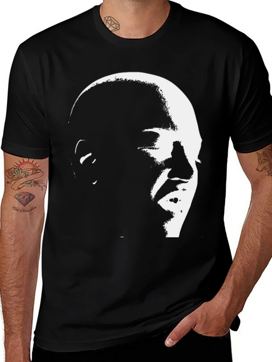 Bold Portrait Graphic Tee - Black