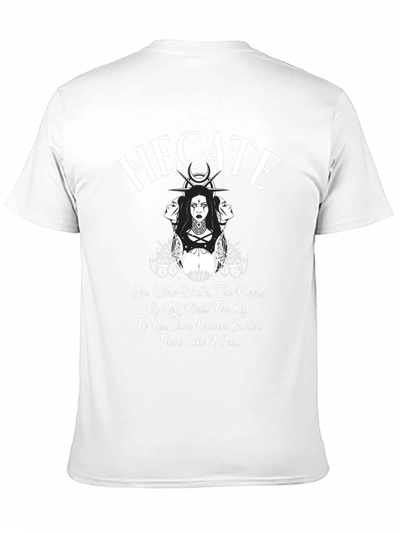 Hecate Witchcraft T-Shirt Black Cotton