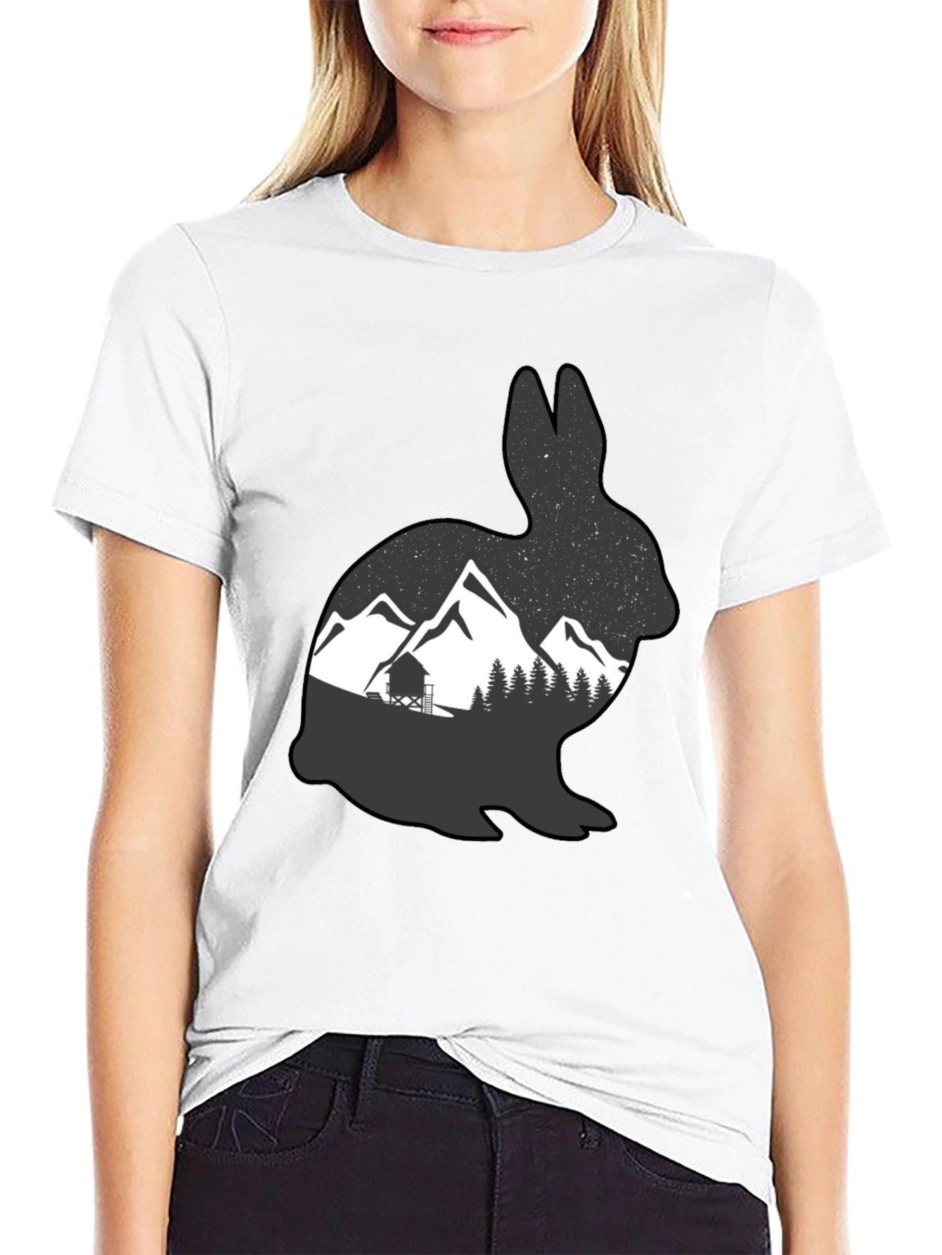 Mountain Hare Graphic Tee - Nature Lovers T-Shirt