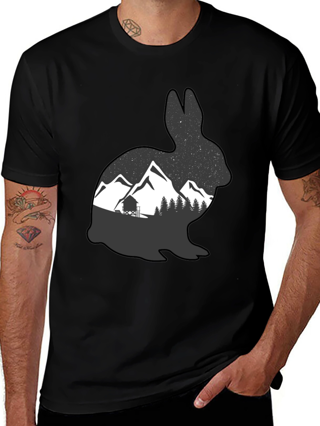 Mountain Hare Graphic Tee - Nature Lovers T-Shirt