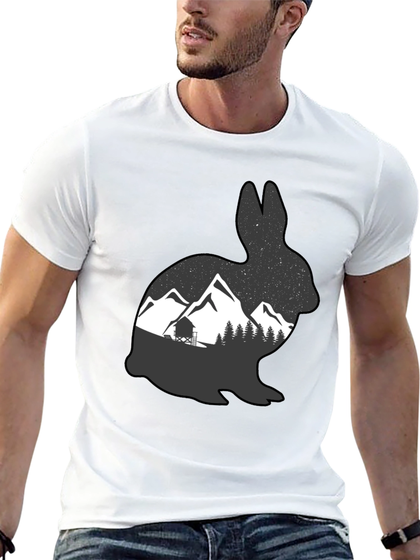 Mountain Hare Graphic Tee - Nature Lovers T-Shirt