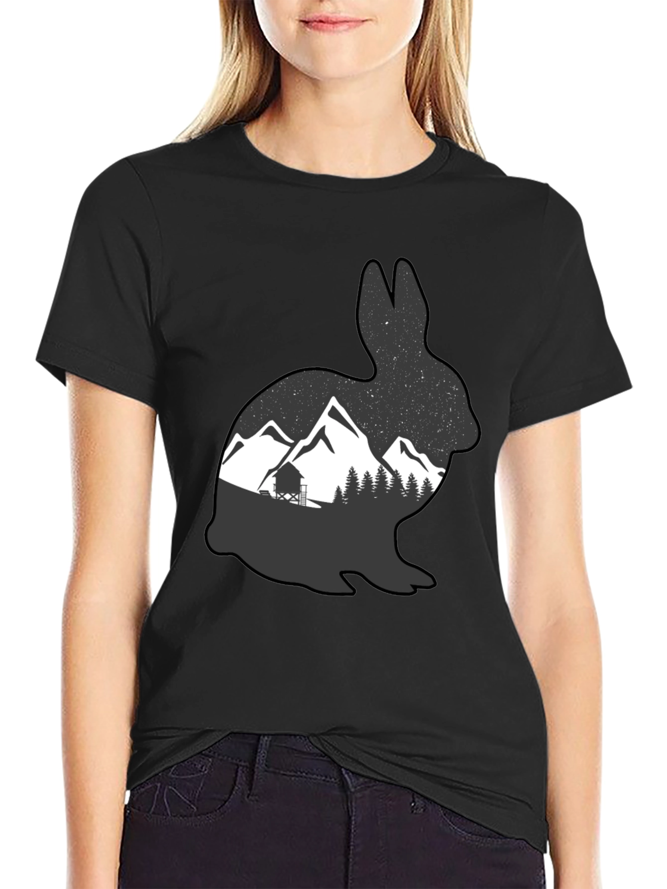 Mountain Hare Graphic Tee - Nature Lovers T-Shirt
