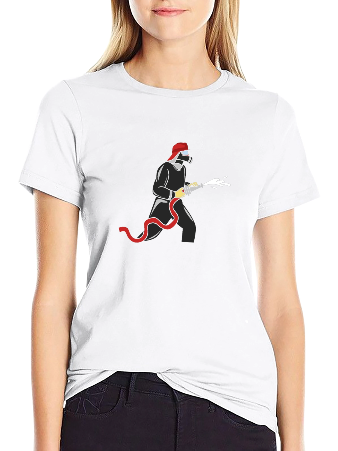 Firefighter Graphic T-Shirt - Bold Black Tee
