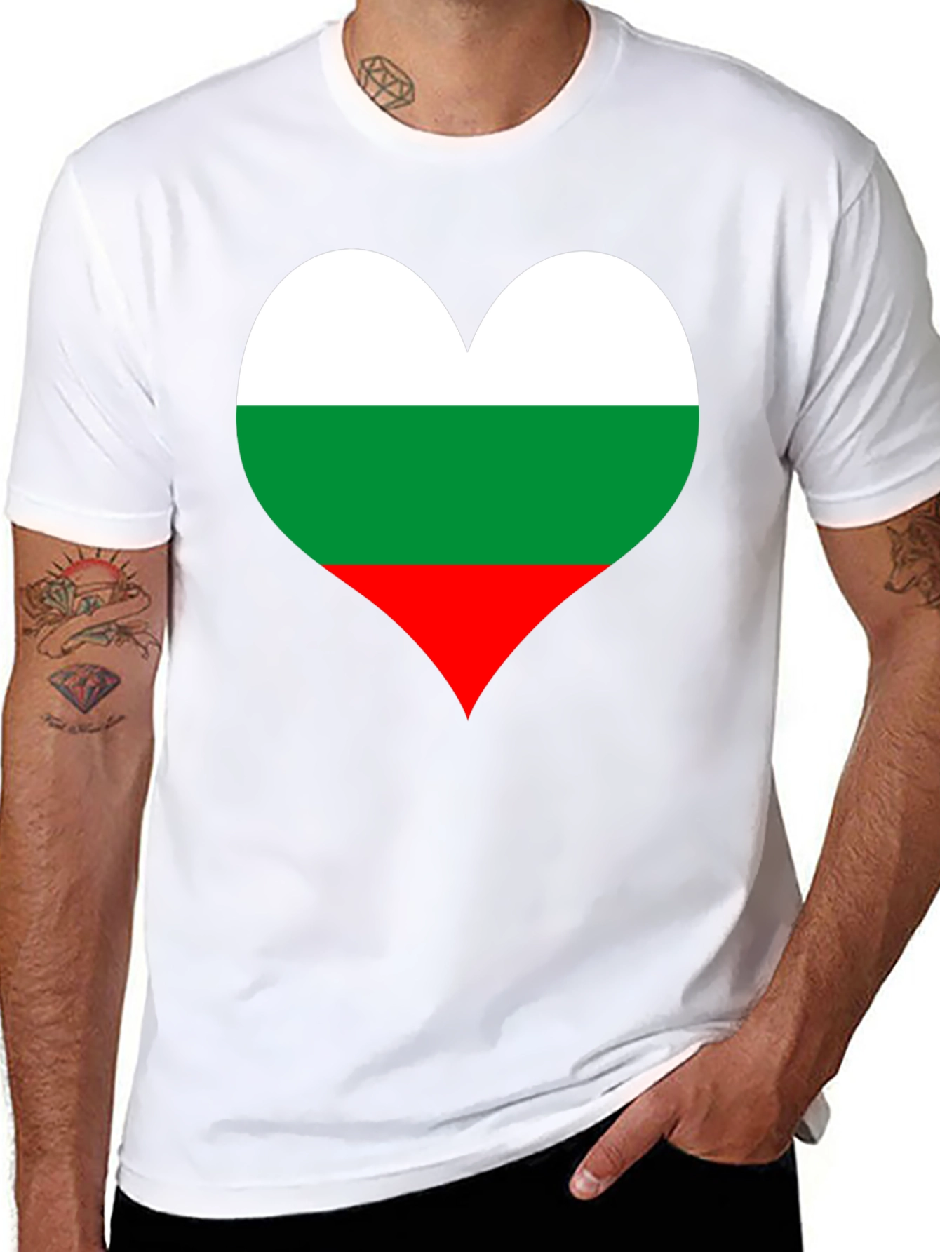 Bulgaria Flag Heart T-Shirt - Show Your Love!
