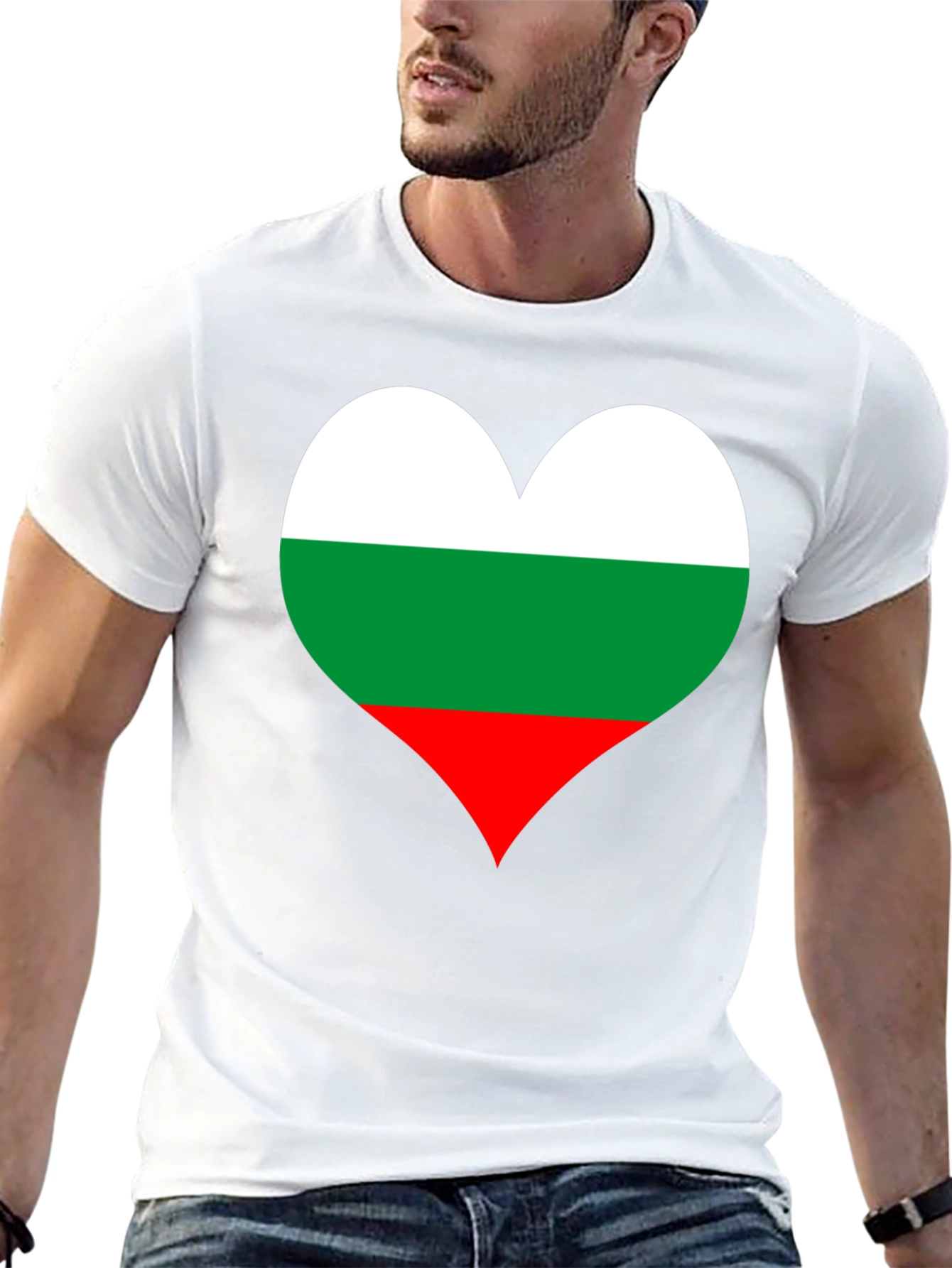 Bulgaria Flag Heart T-Shirt - Show Your Love!