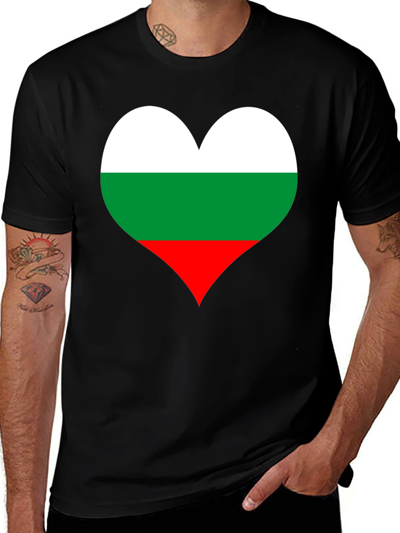 Bulgaria Flag Heart T-Shirt - Show Your Love!