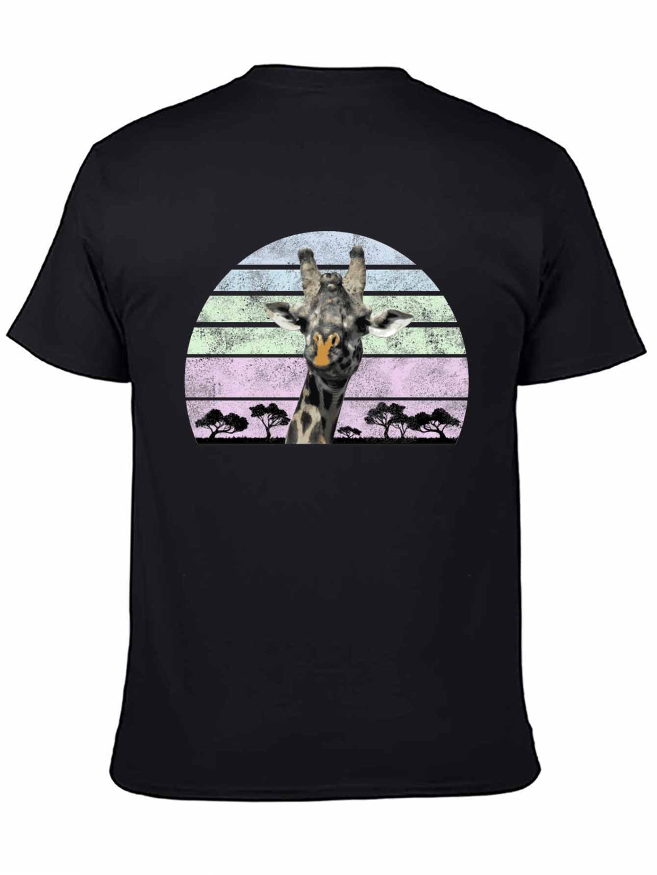 Giraffe Sunset Graphic Tee - Unique Design
