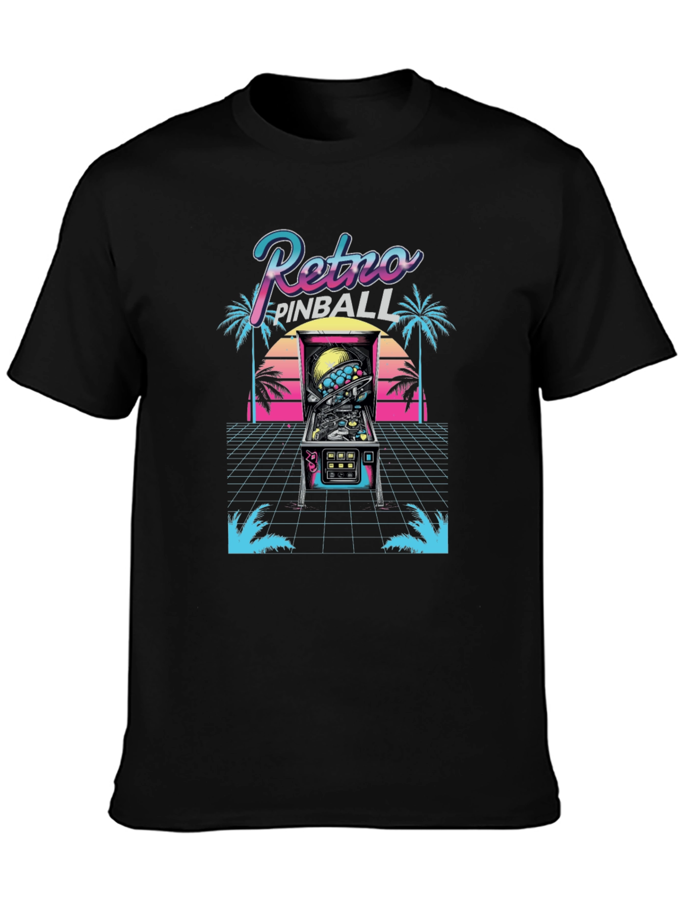 Retro Pinball T-Shirt - 80s Arcade Style