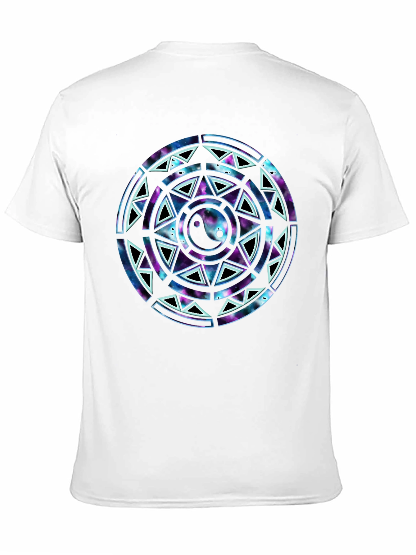 Yin Yang Galaxy Mandala Graphic T-Shirt