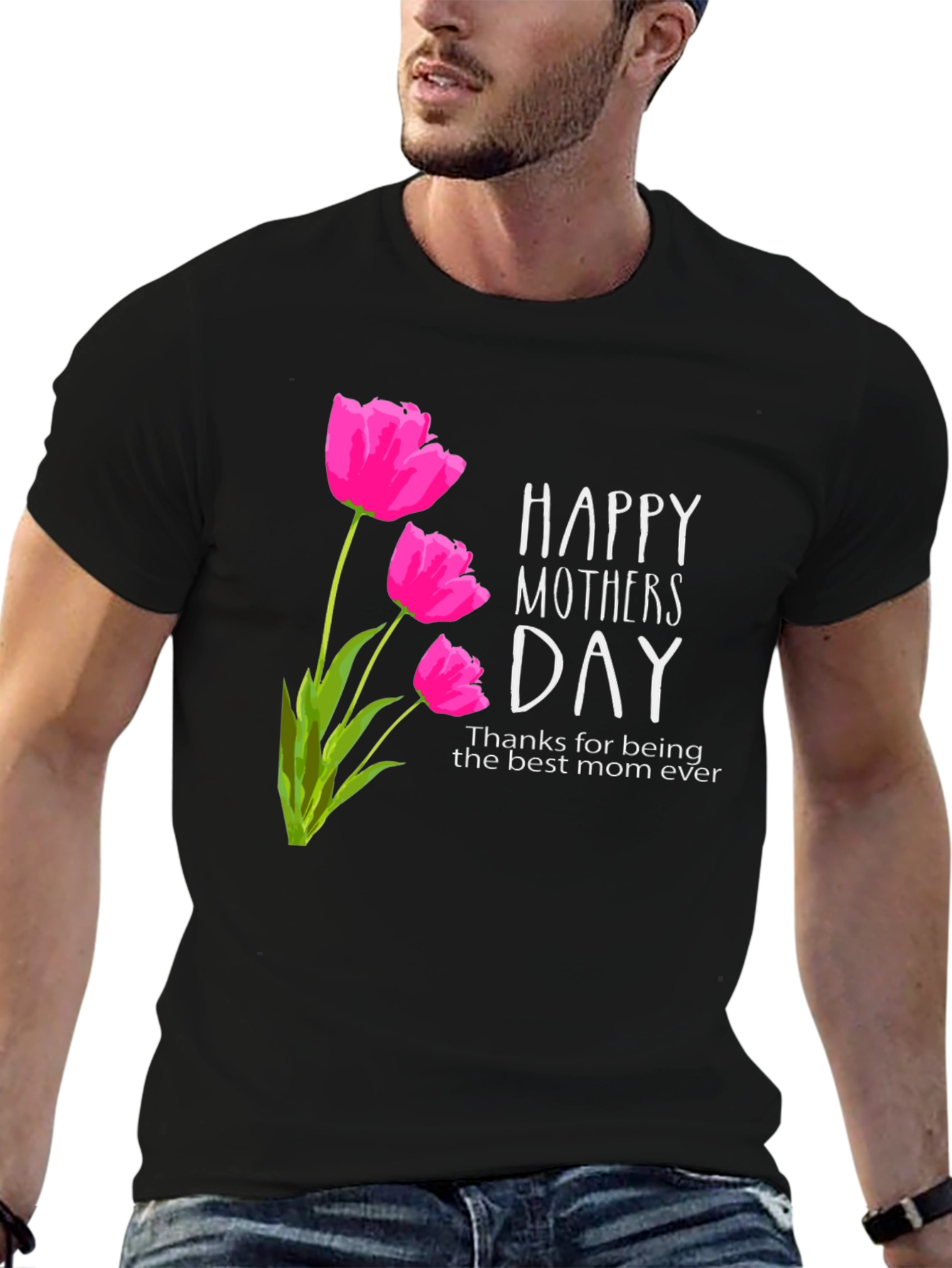 Happy Mothers Day Tulip Graphic T-Shirt