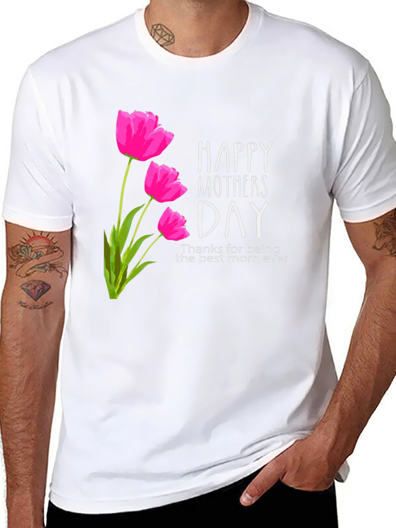 Happy Mothers Day Tulip Graphic T-Shirt