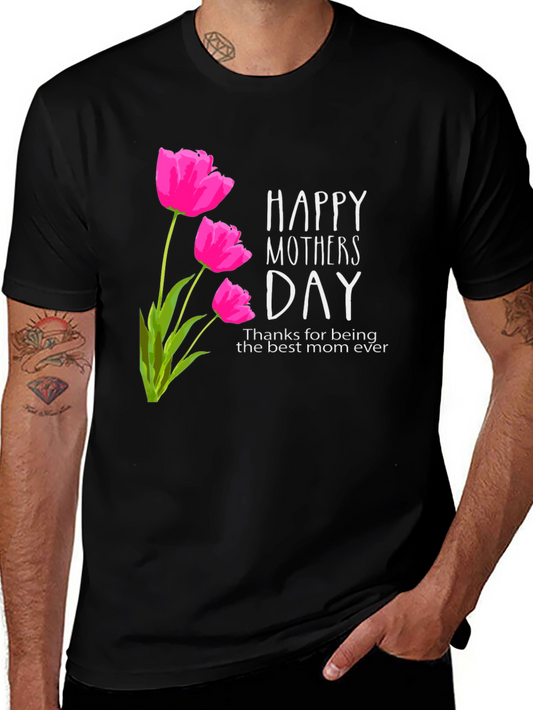 Happy Mothers Day Tulip Graphic T-Shirt