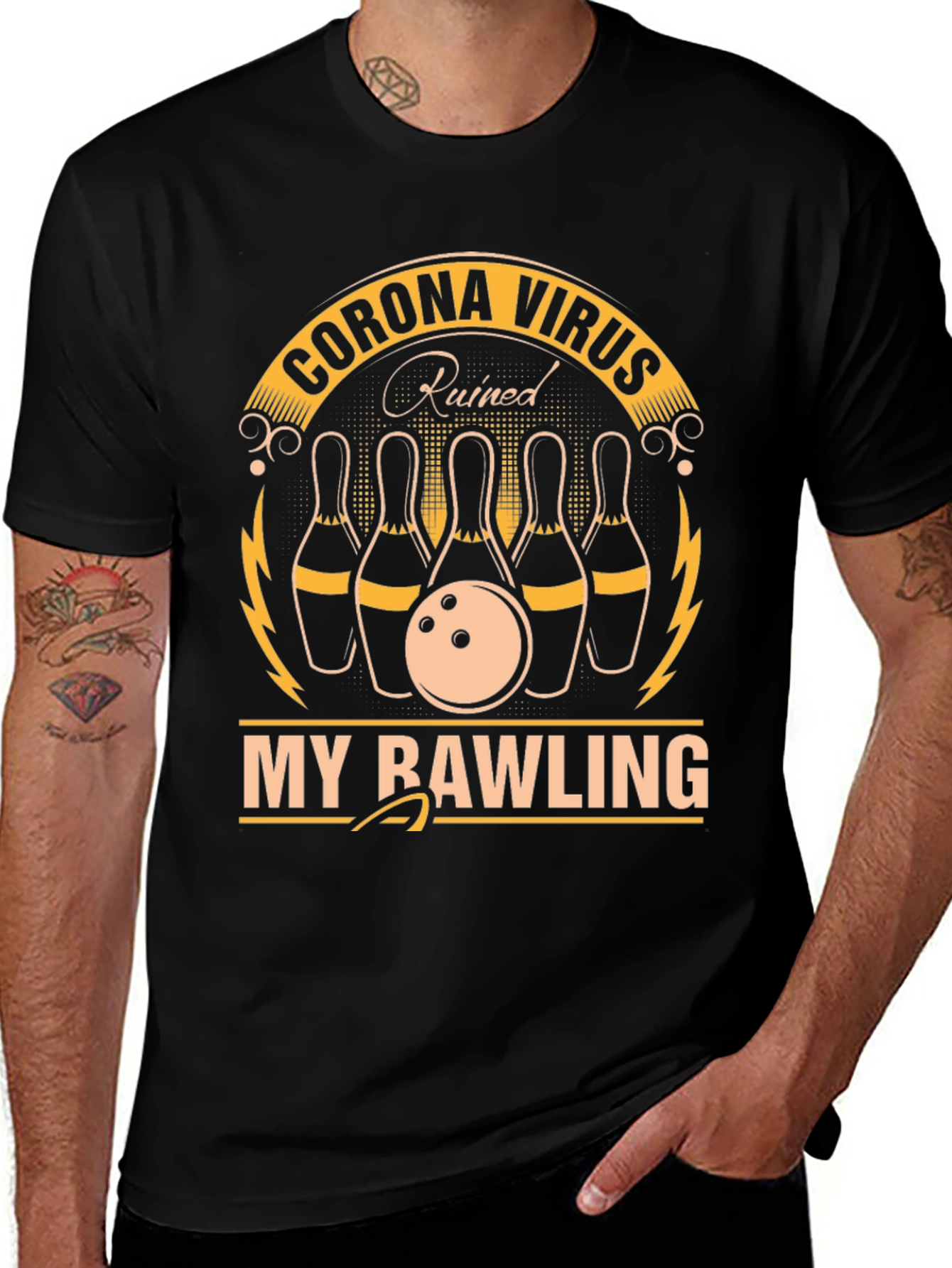 Corona Virus Ruined My Bowling T-Shirt