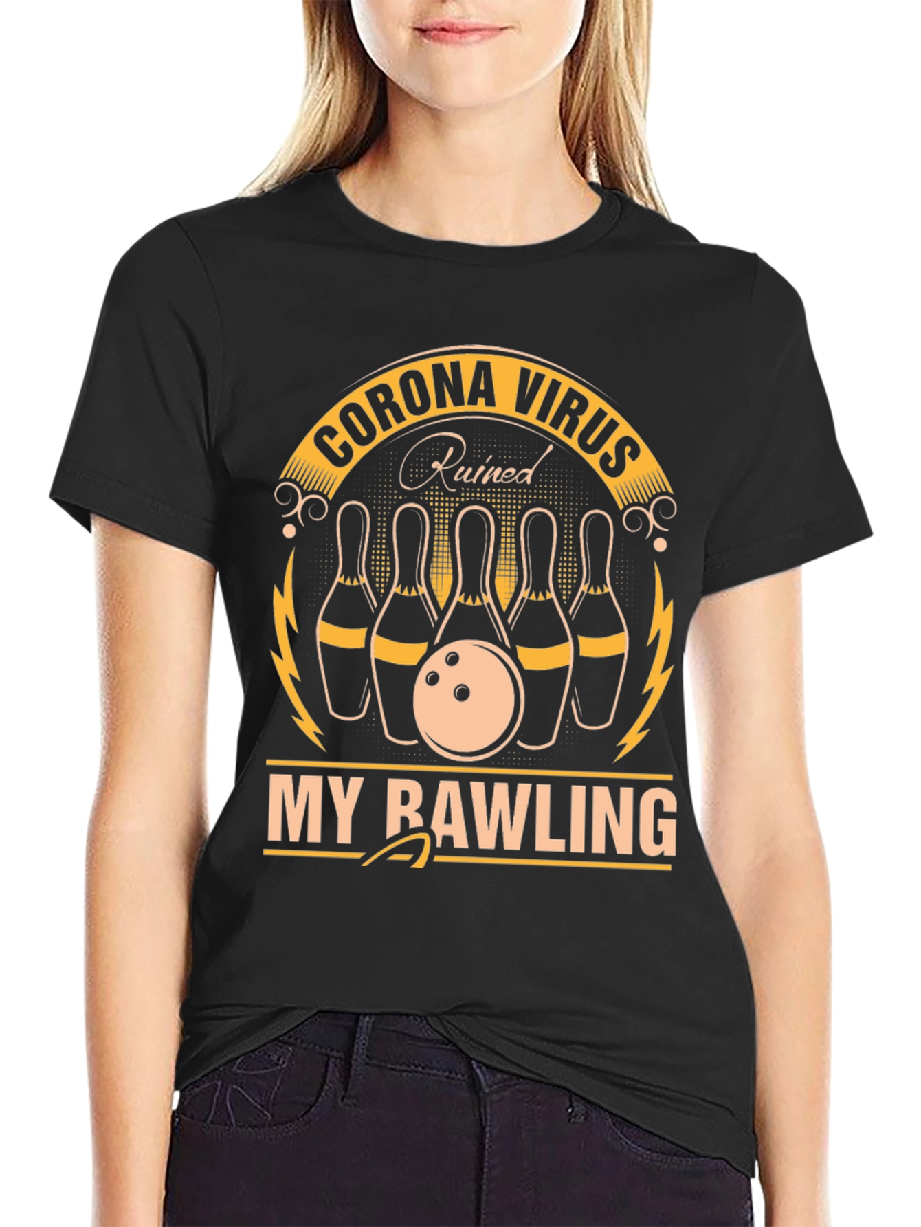 Corona Virus Ruined My Bowling T-Shirt