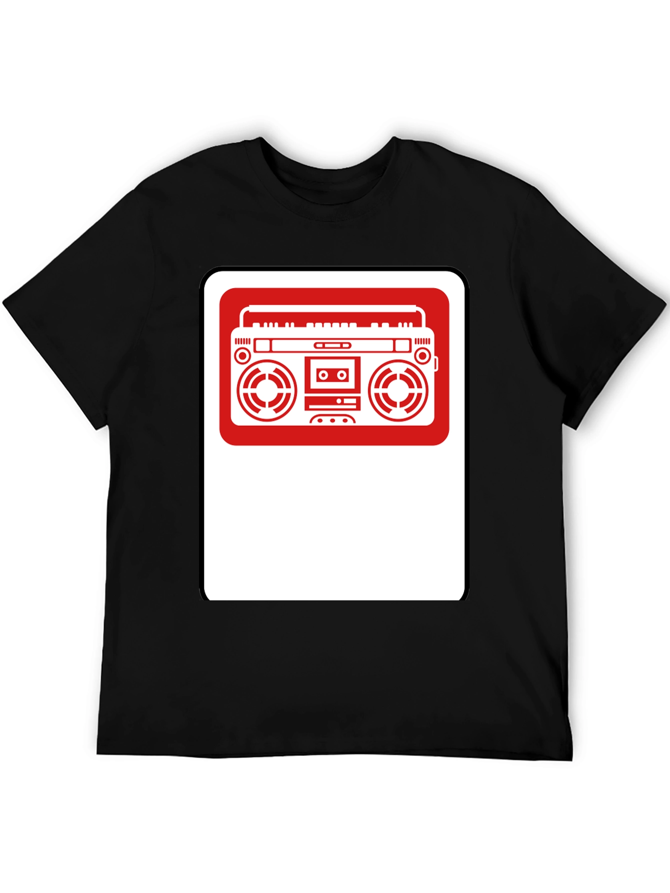 Retro Boombox Graphic T-Shirt - Classic Style