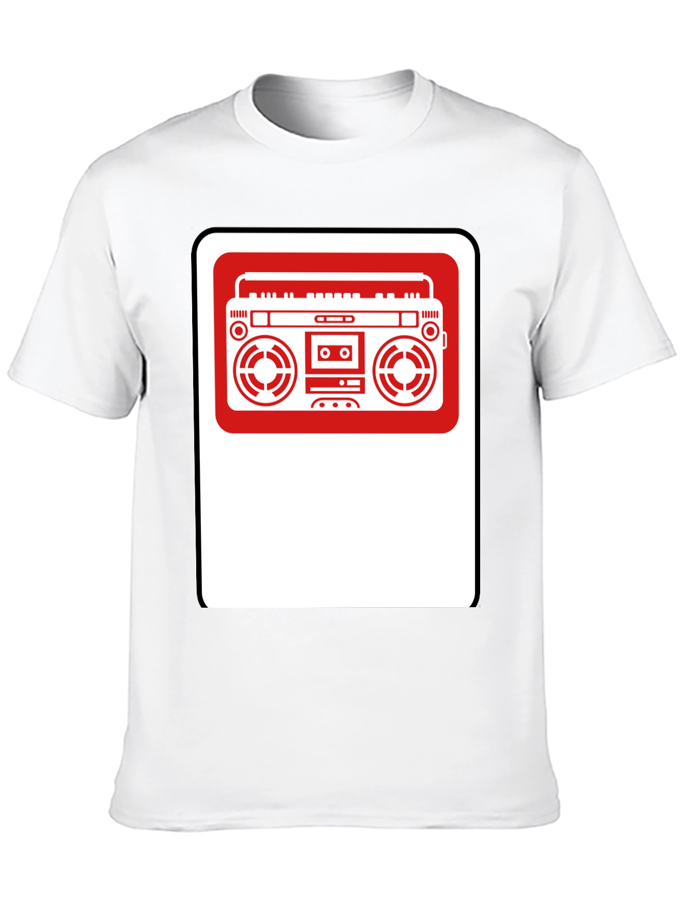 Retro Boombox Graphic T-Shirt - Classic Style