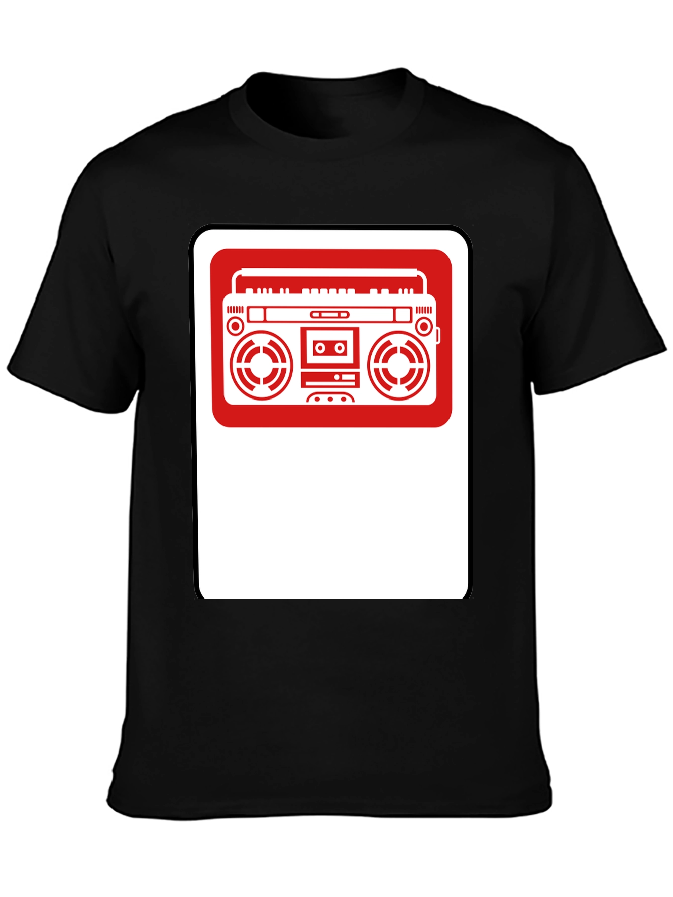 Retro Boombox Graphic T-Shirt - Classic Style