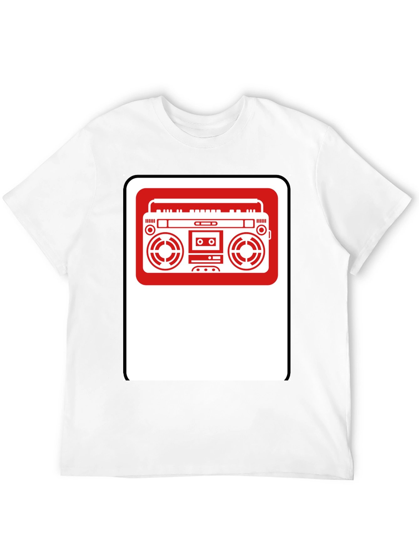 Retro Boombox Graphic T-Shirt - Classic Style