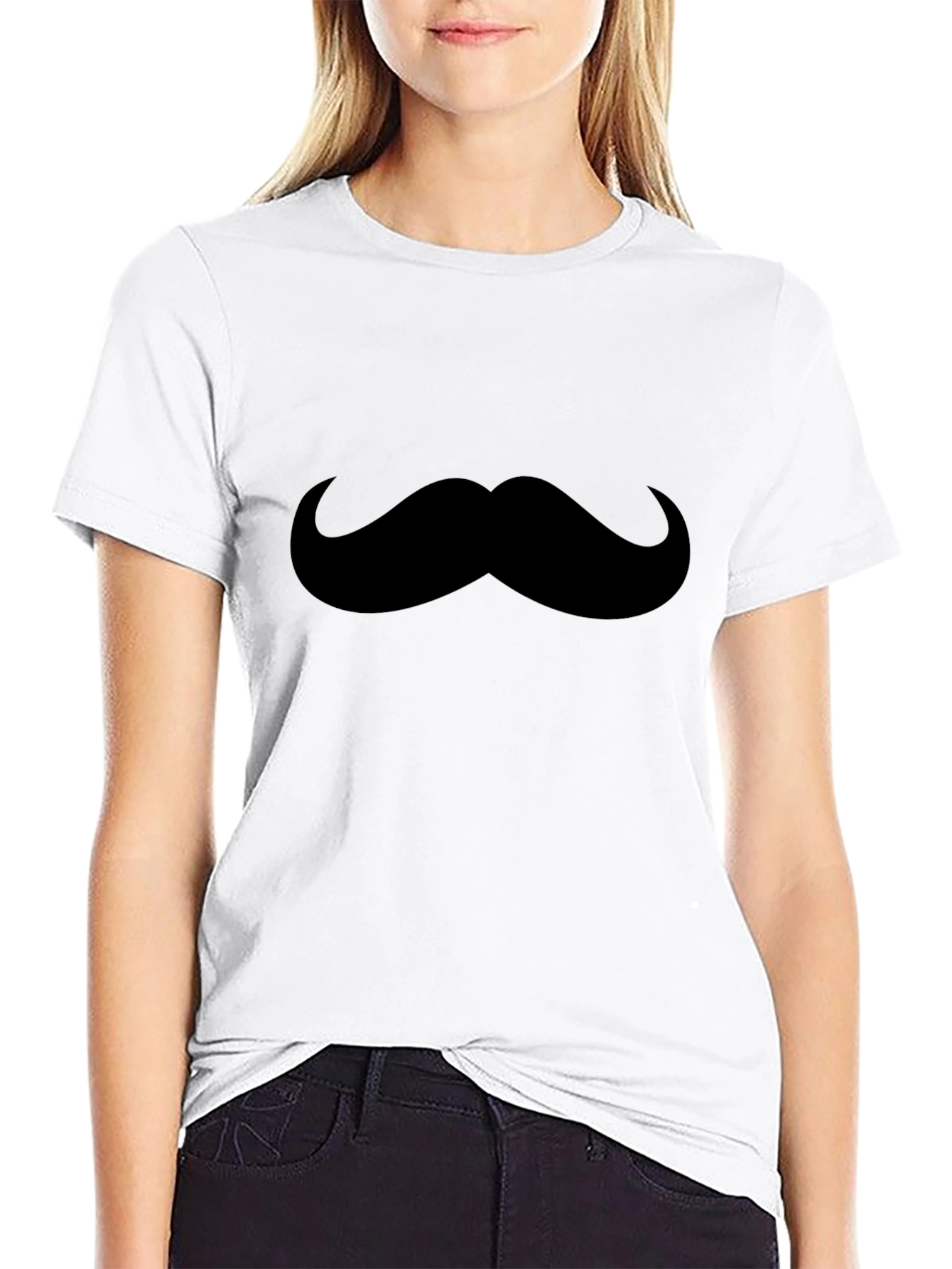 Mustache Graphic Tee - Mens Black T-Shirt
