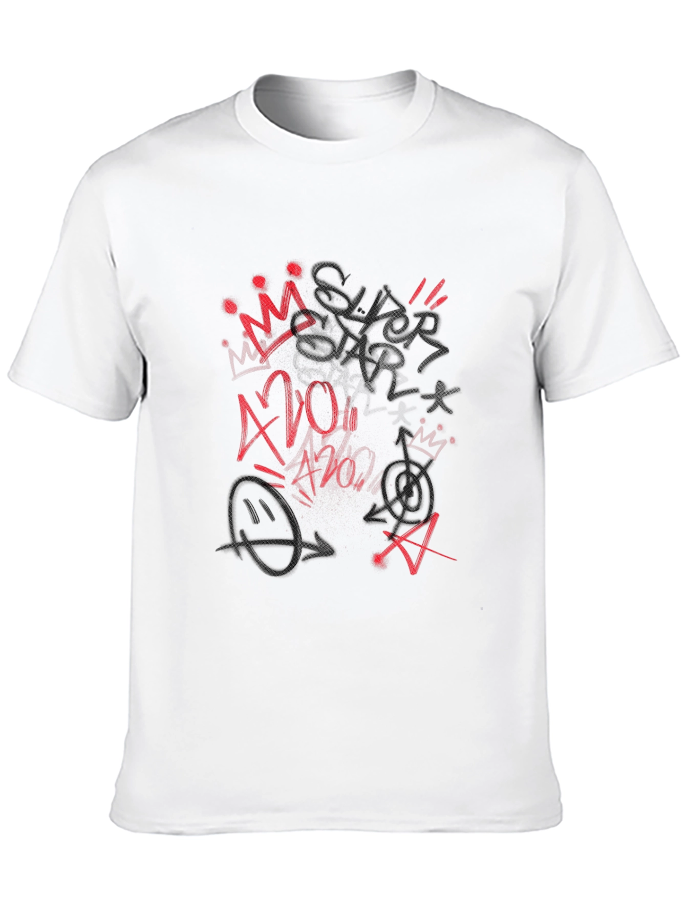 Graffiti Style Black Tee Shirt