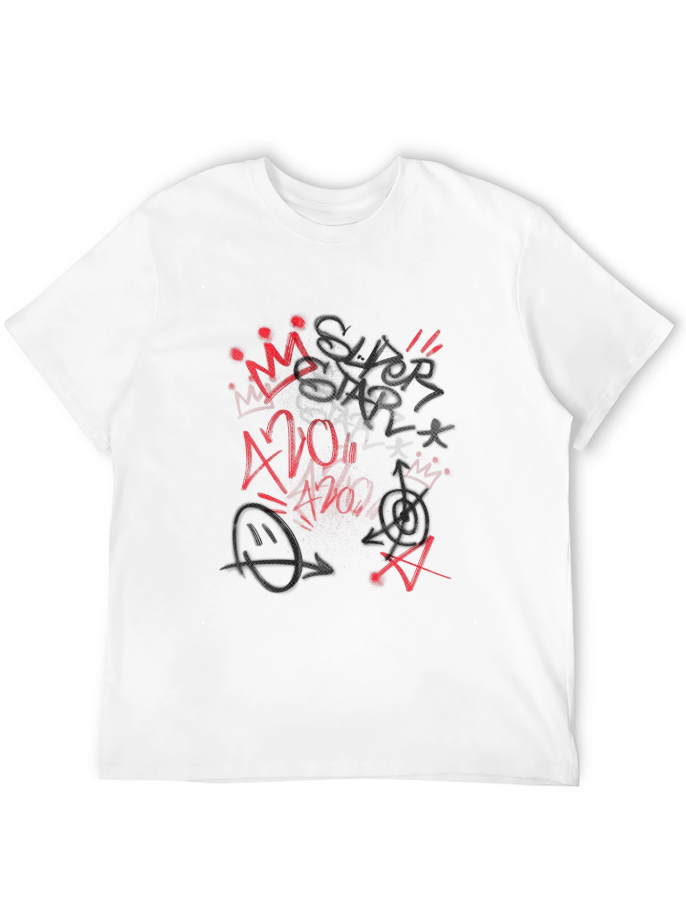Graffiti Style Black Tee Shirt