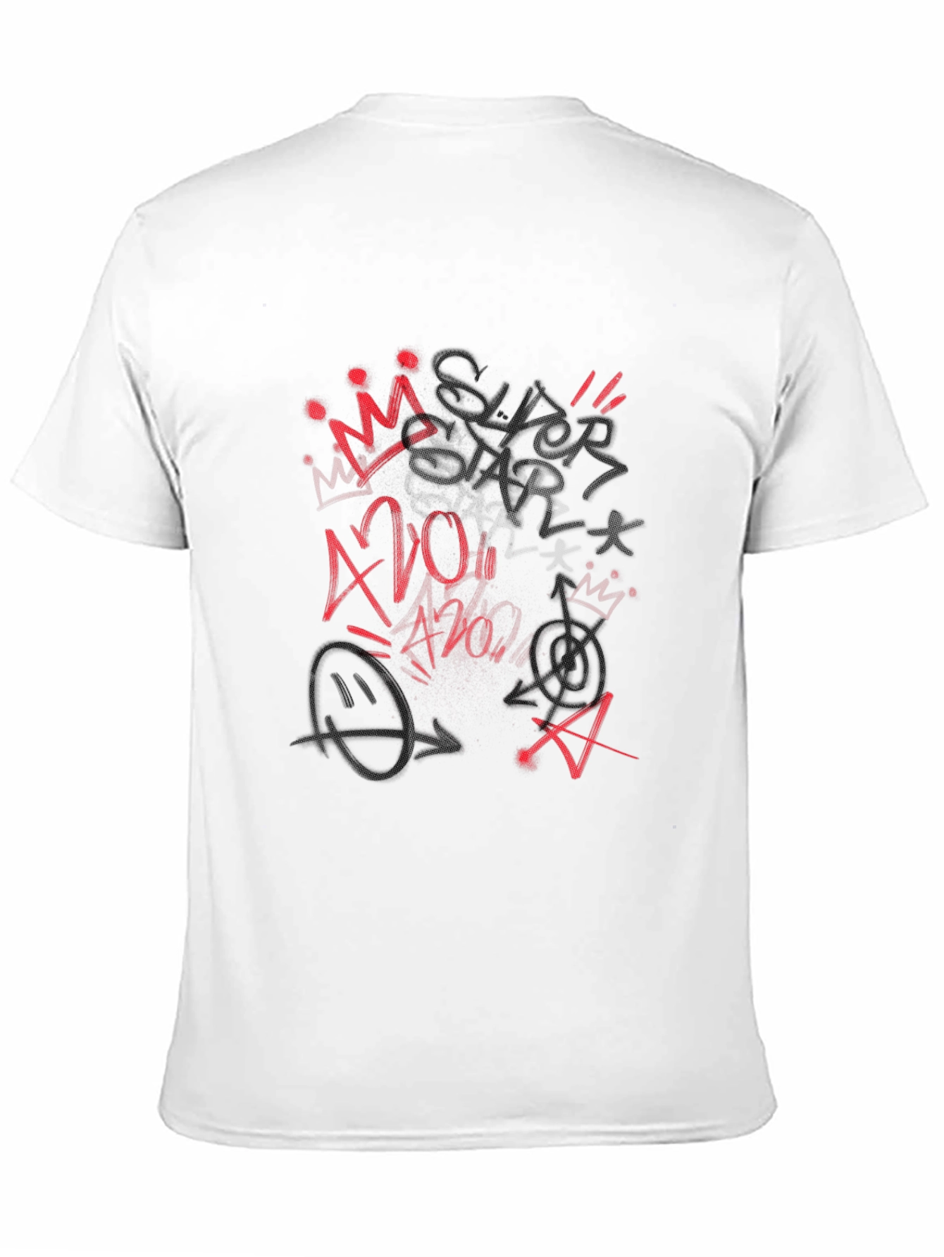 Graffiti Style Black Tee Shirt